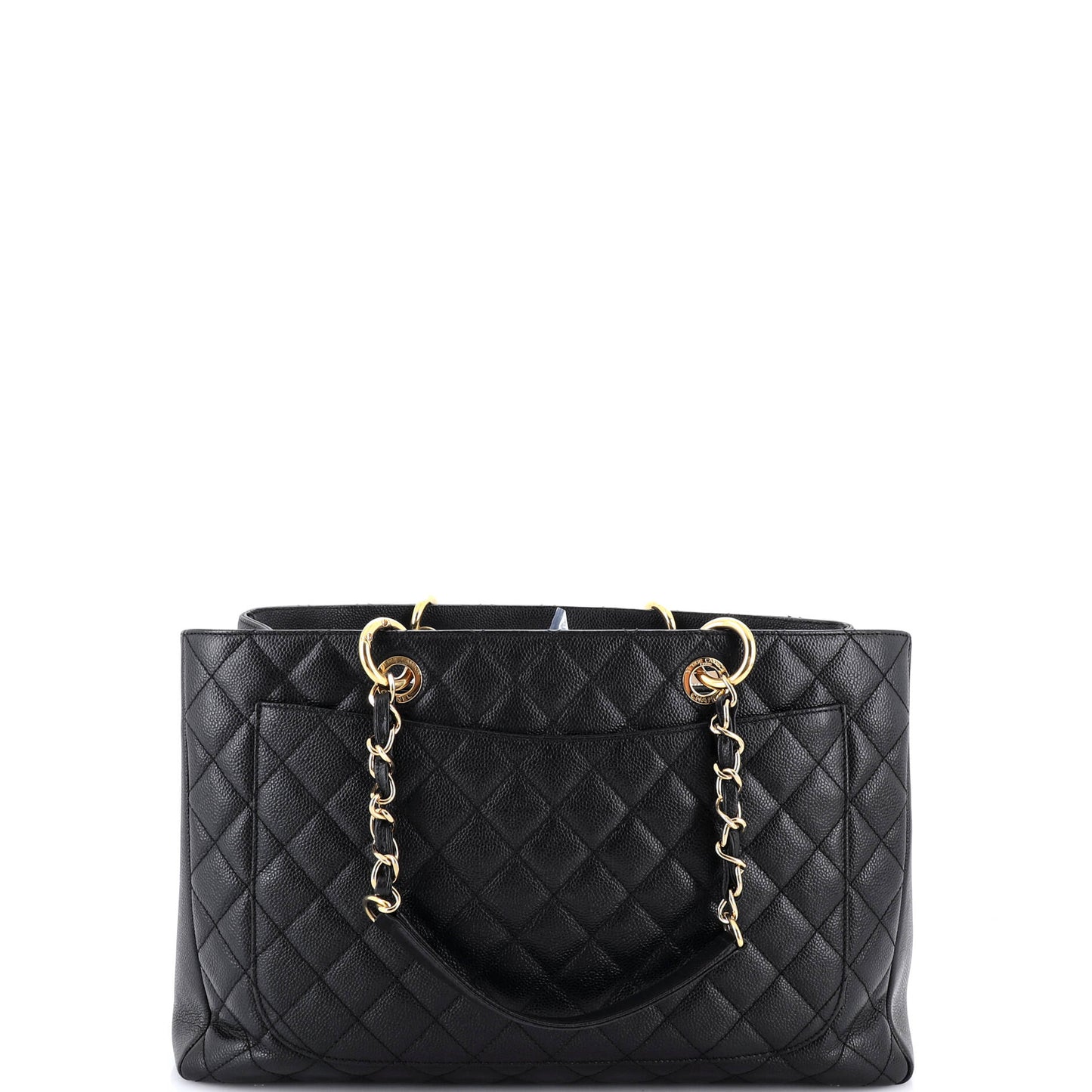 Grand Shopping Tote Quilted Caviar XL