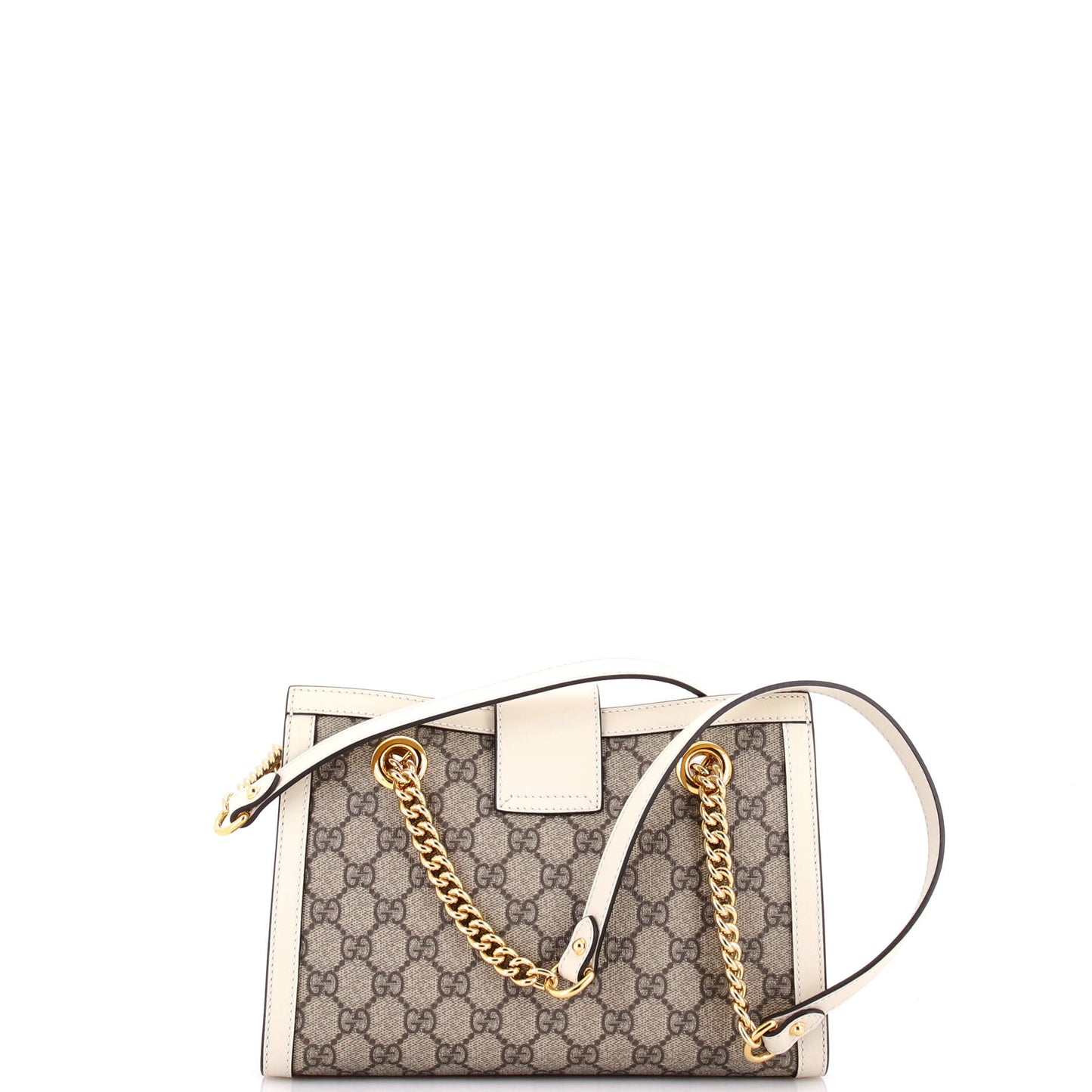 Padlock Chain Tote GG Coated Canvas with Leather Small