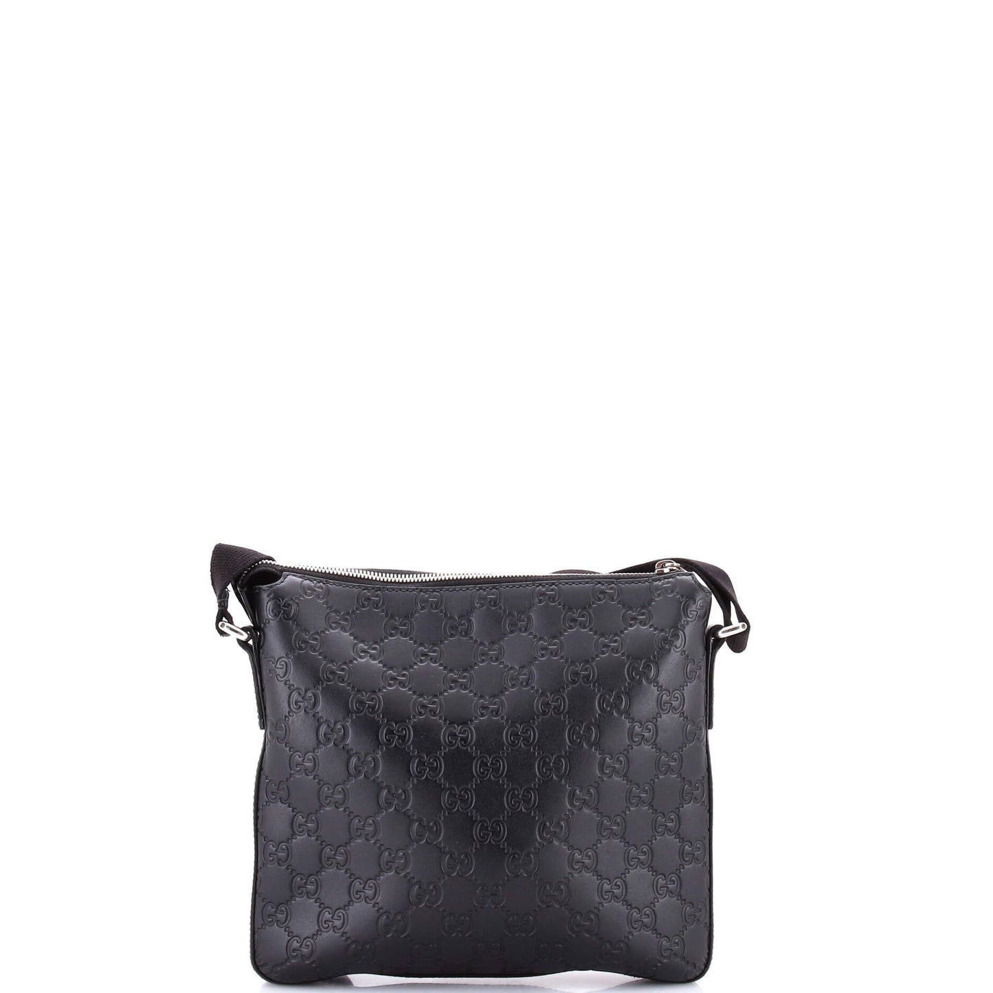 Signature Zip Messenger Bag Guccissima Leather Small