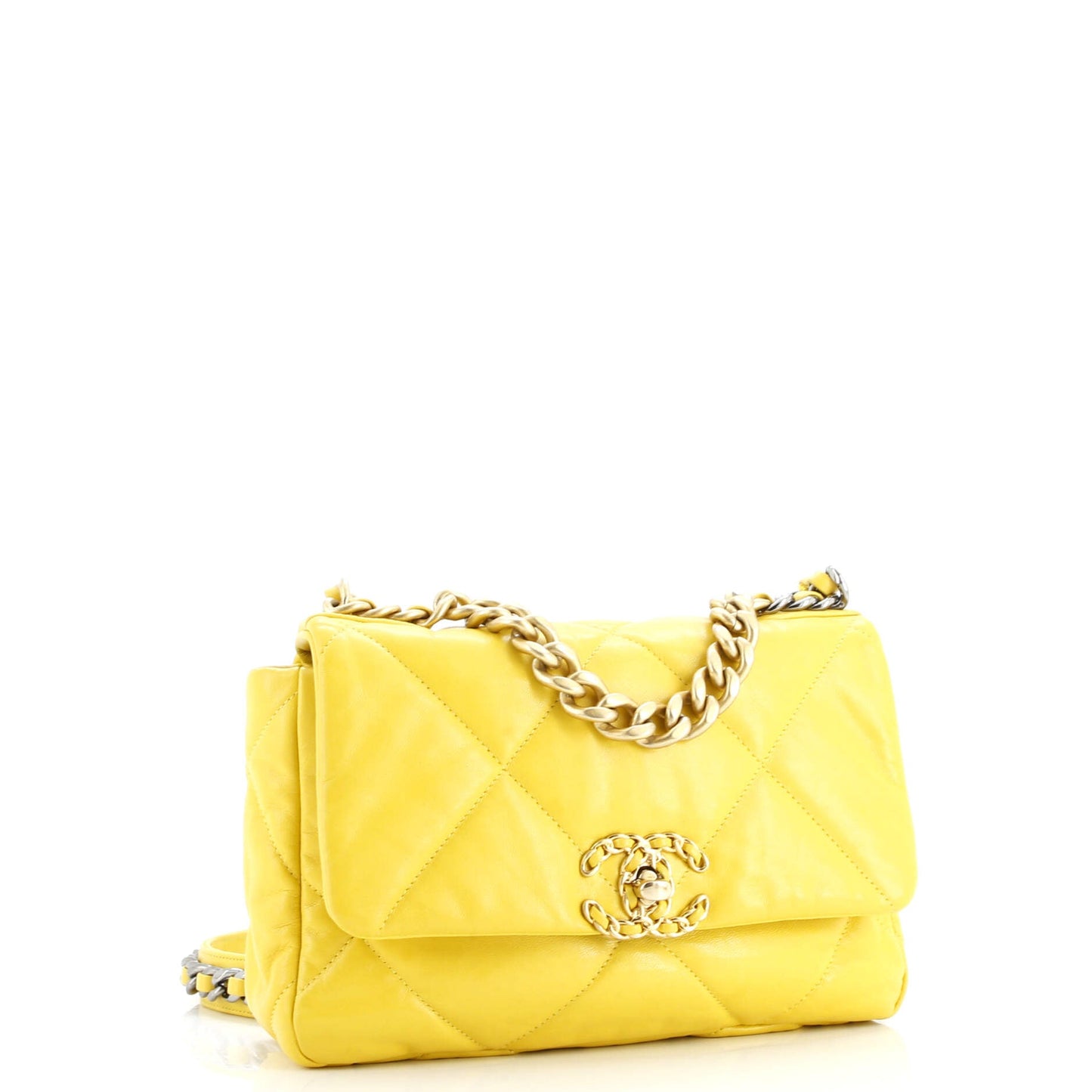 19 Flap Bag Quilted Leather Medium