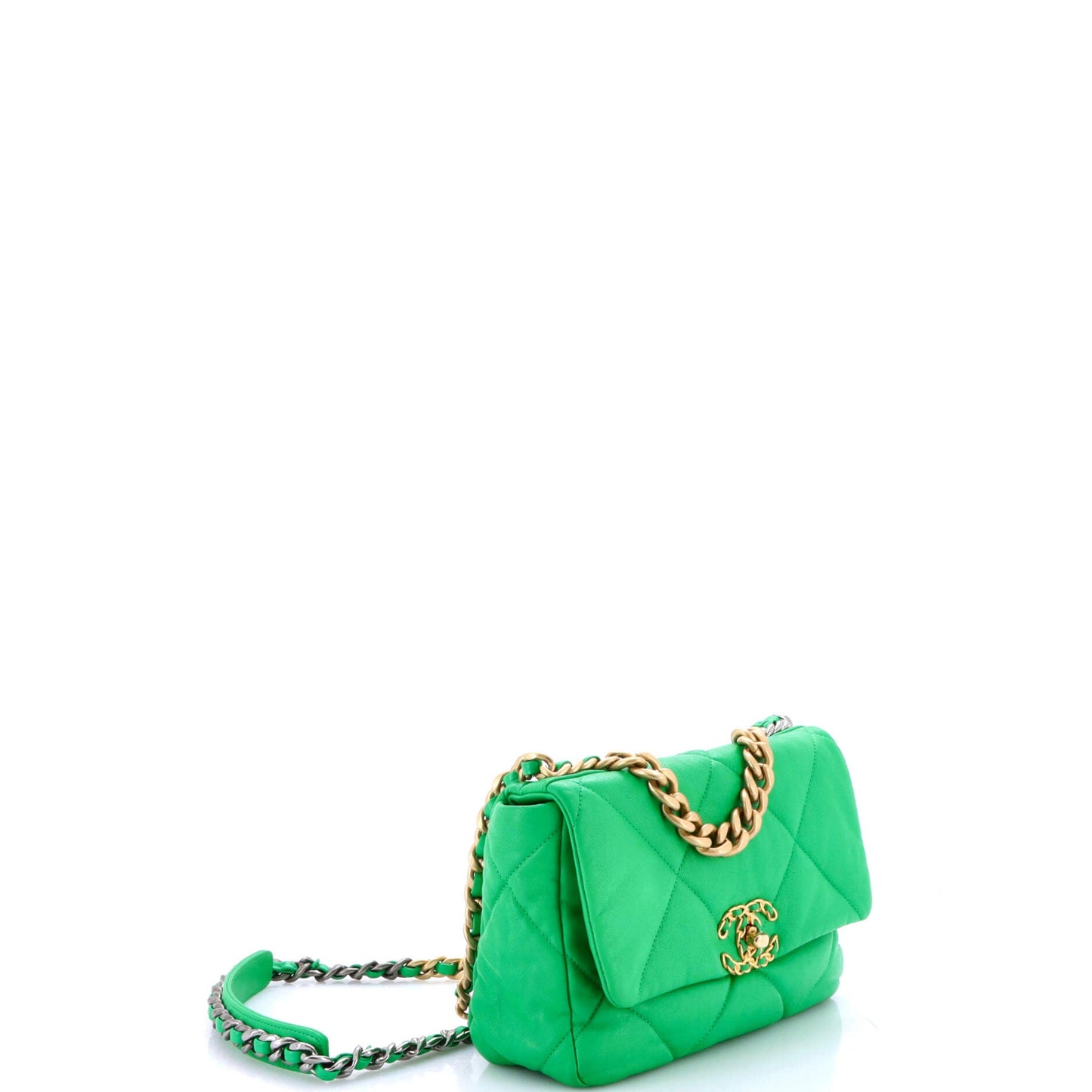 19 Flap Bag Quilted Leather Medium