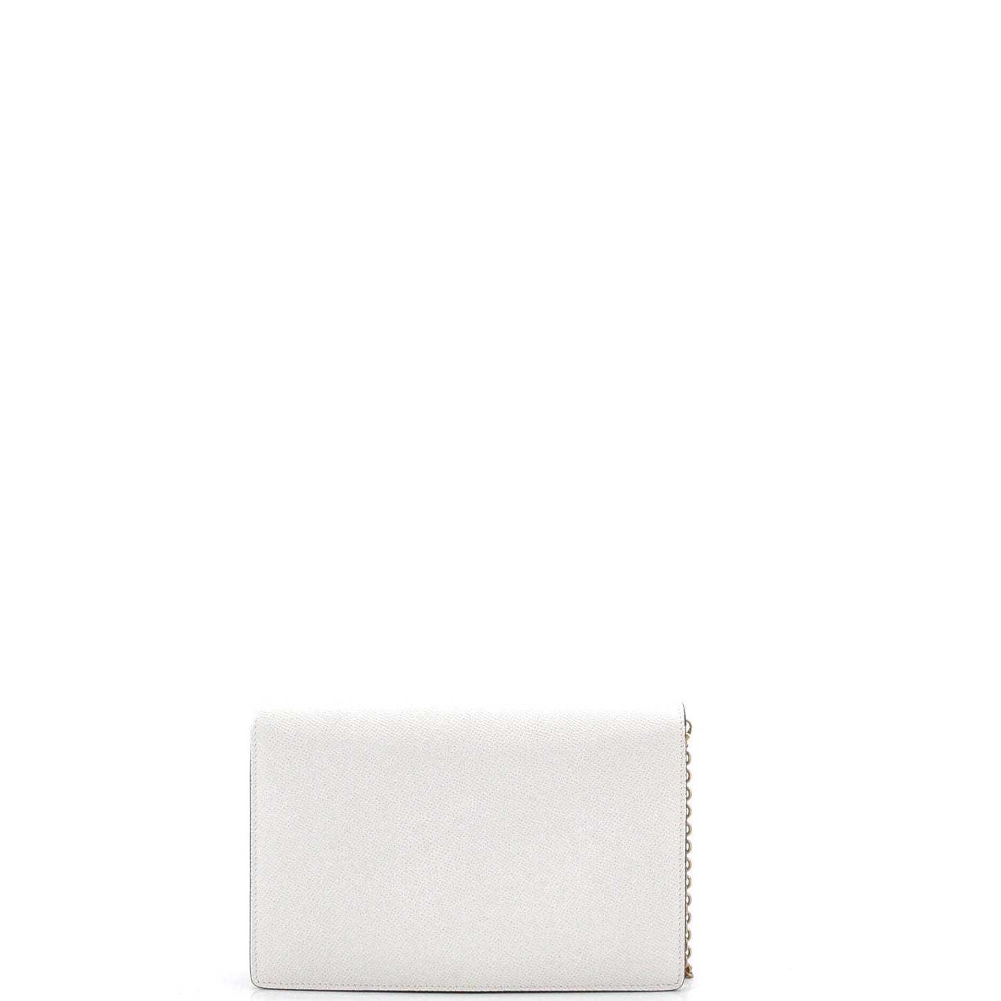 Saddle Chain Clutch Leather