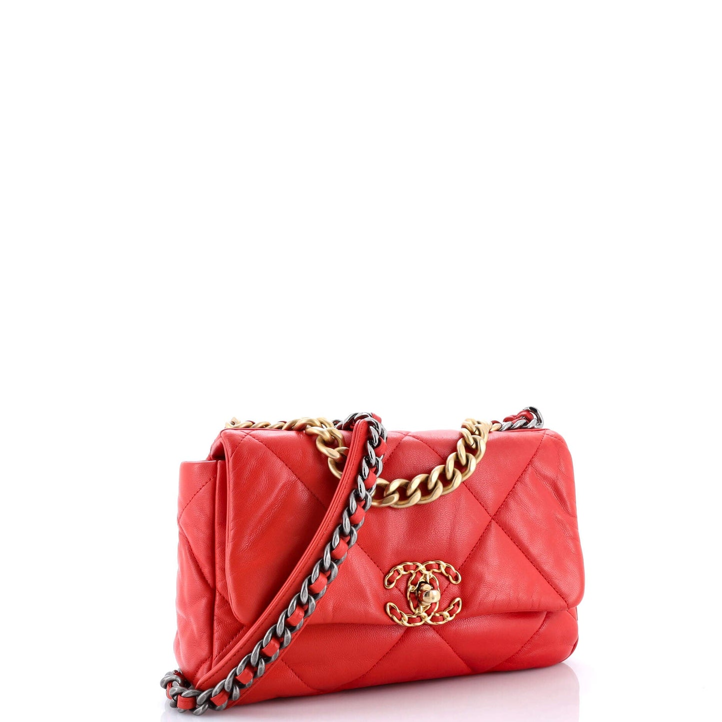 19 Flap Bag Quilted Leather Medium