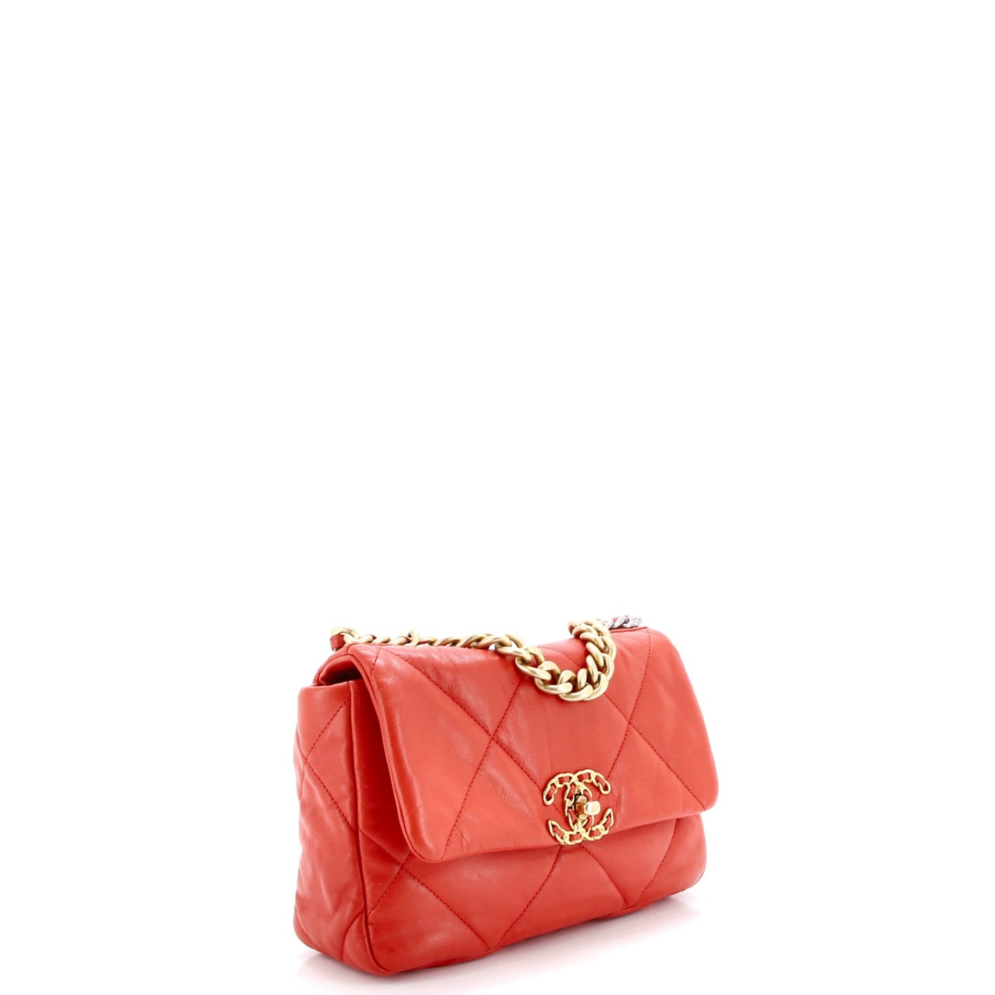 19 Flap Bag Quilted Leather Medium