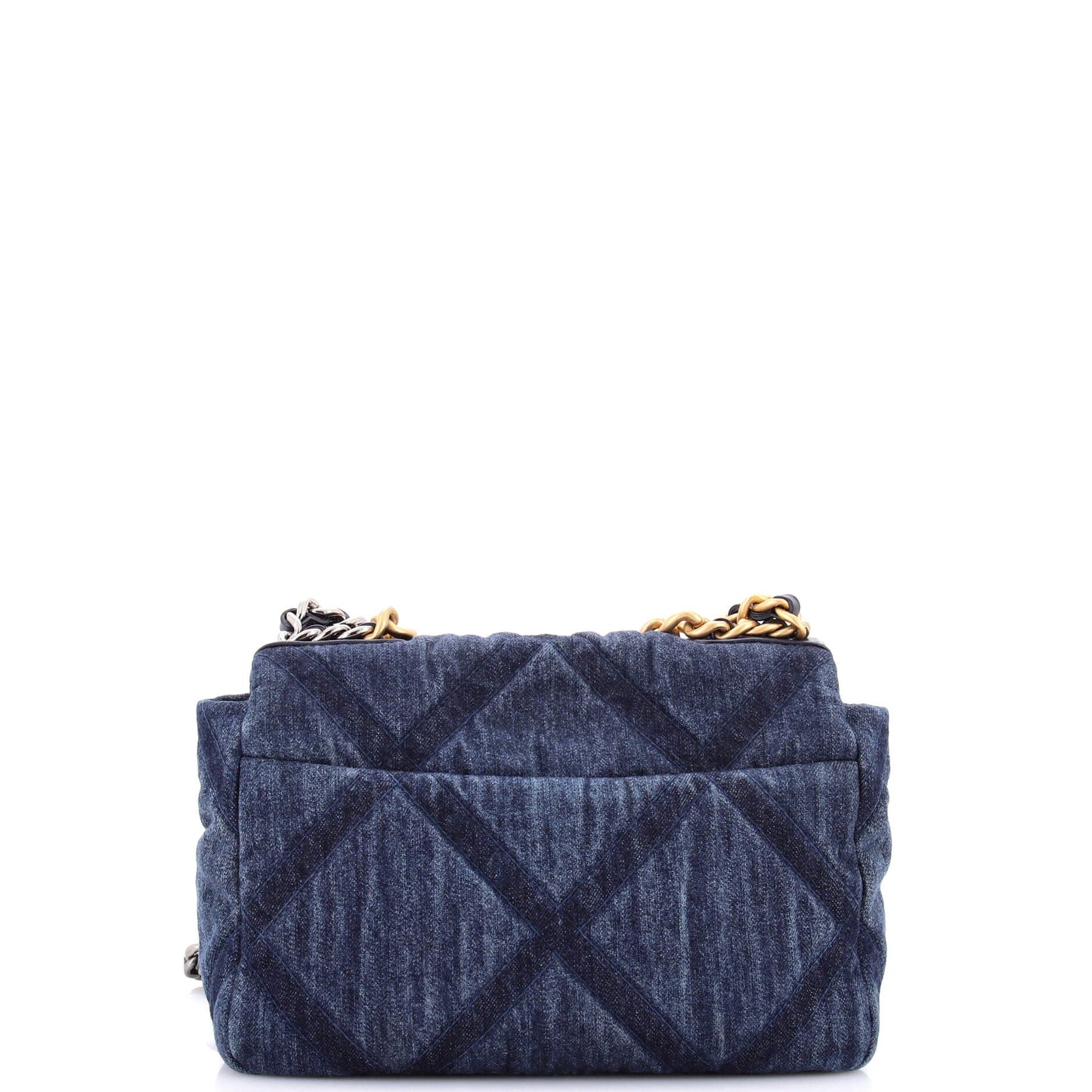 19 Flap Bag Quilted Denim Medium