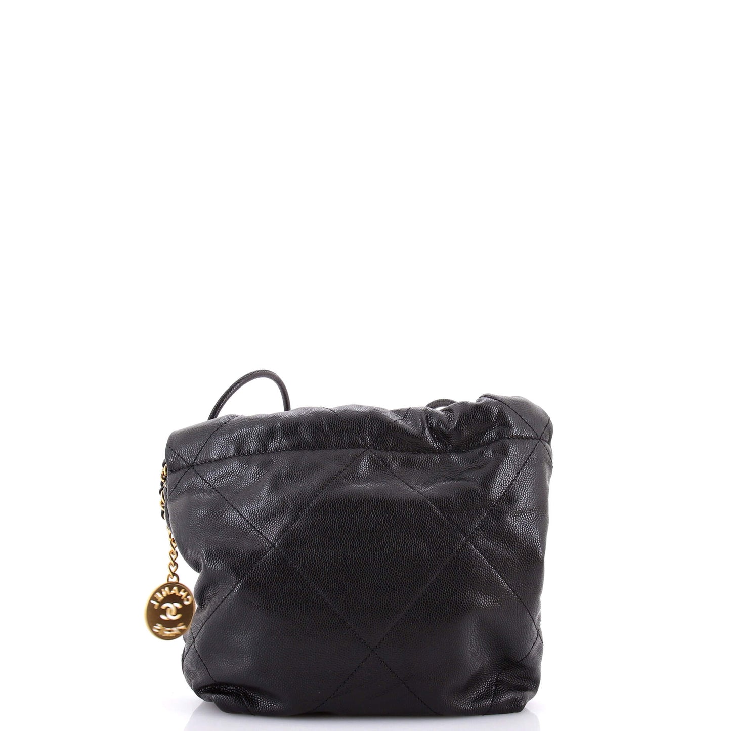 22 Chain Hobo Quilted Caviar Mini