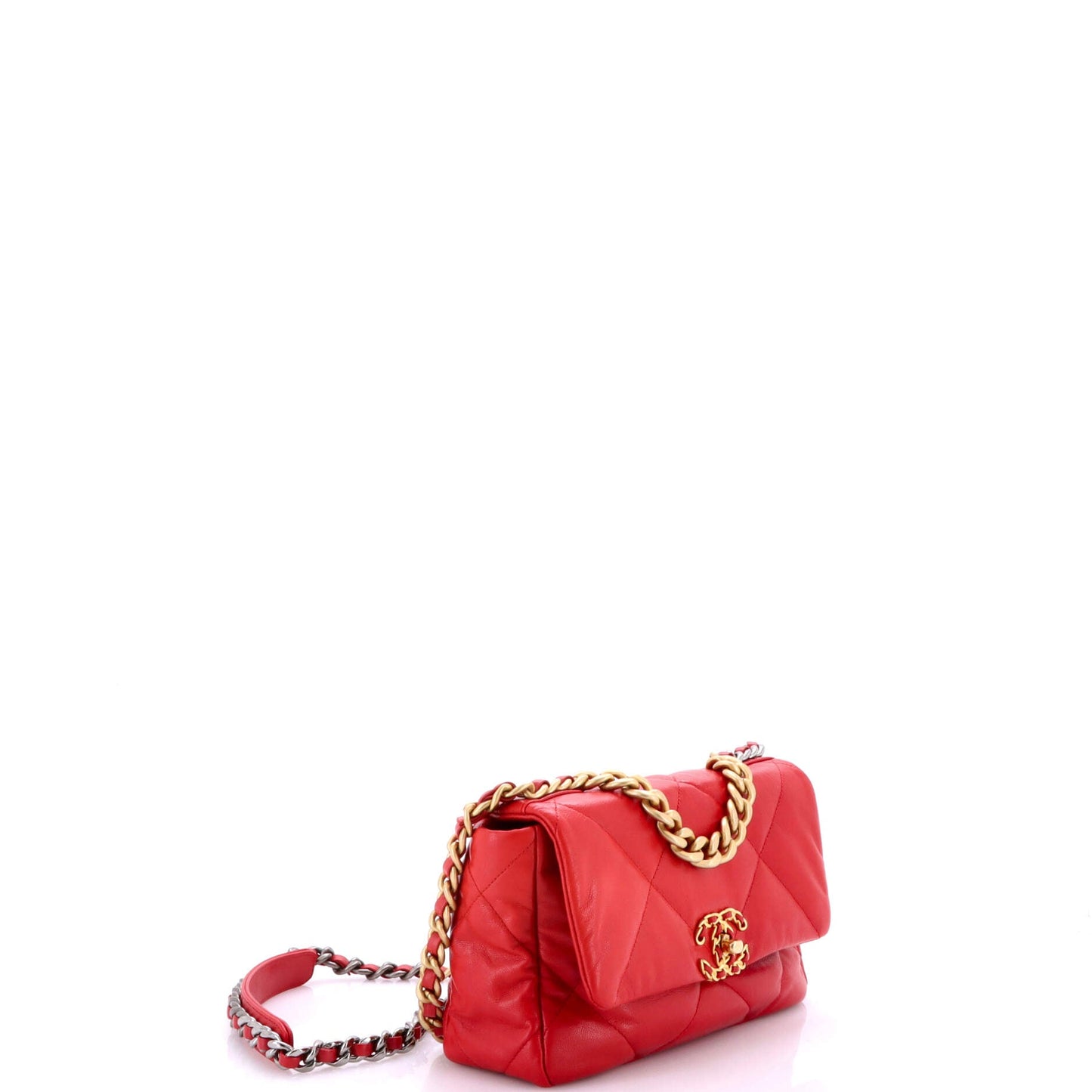 19 Flap Bag Quilted Leather Medium