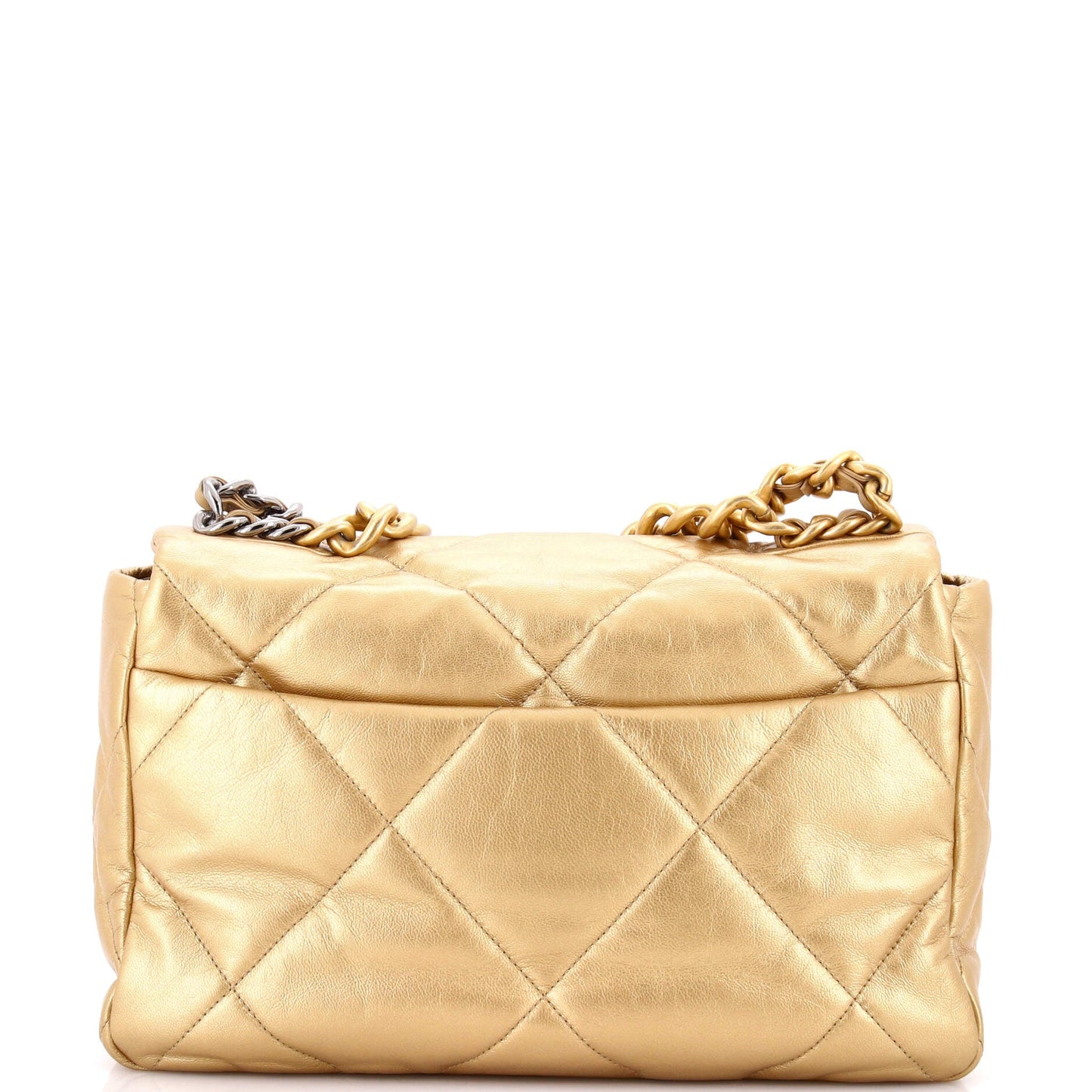 19 Flap Bag Quilted Leather Large