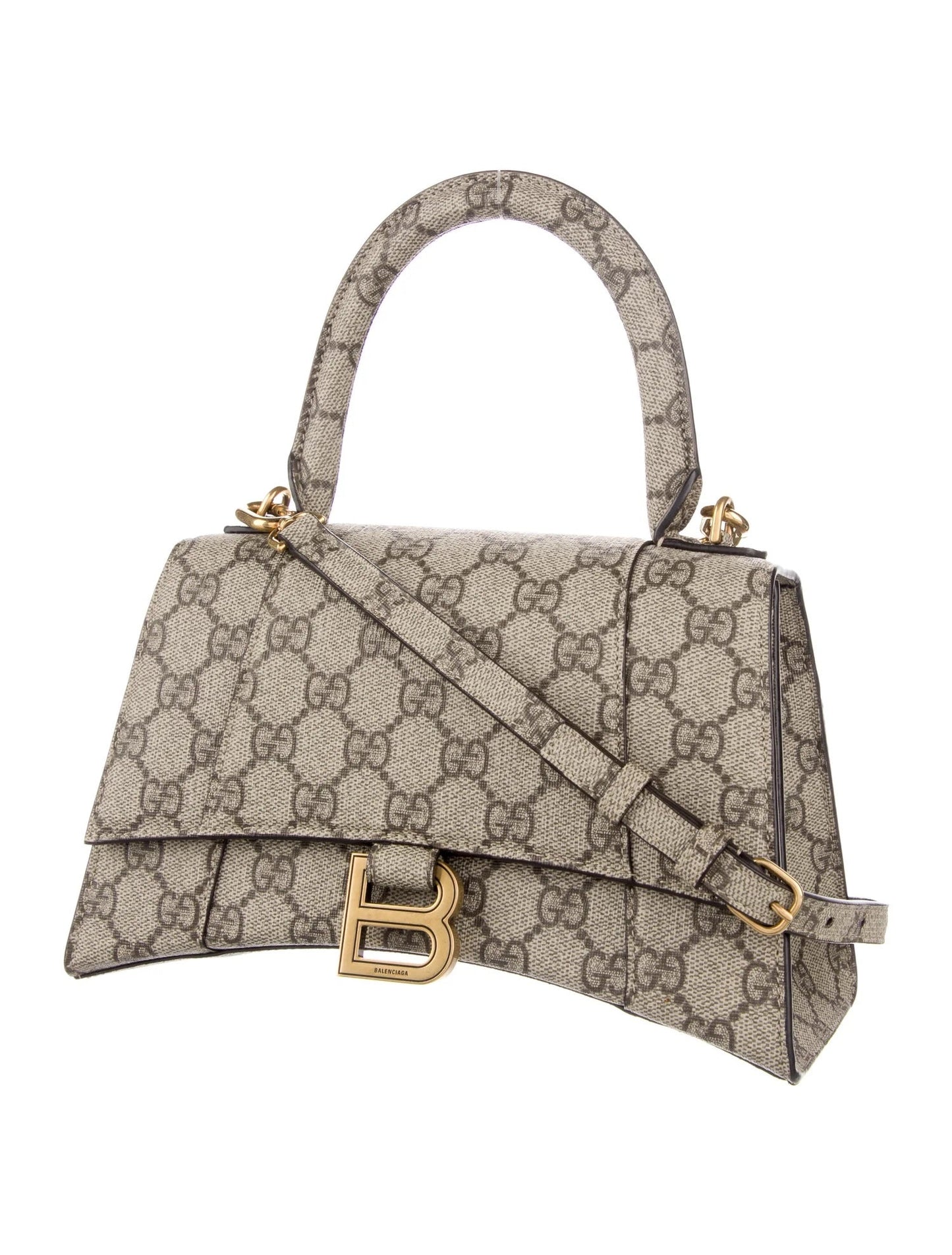 GUCCI X BALENCIAGA GG SUPREME MONOGRAM HOURGLASS BAG