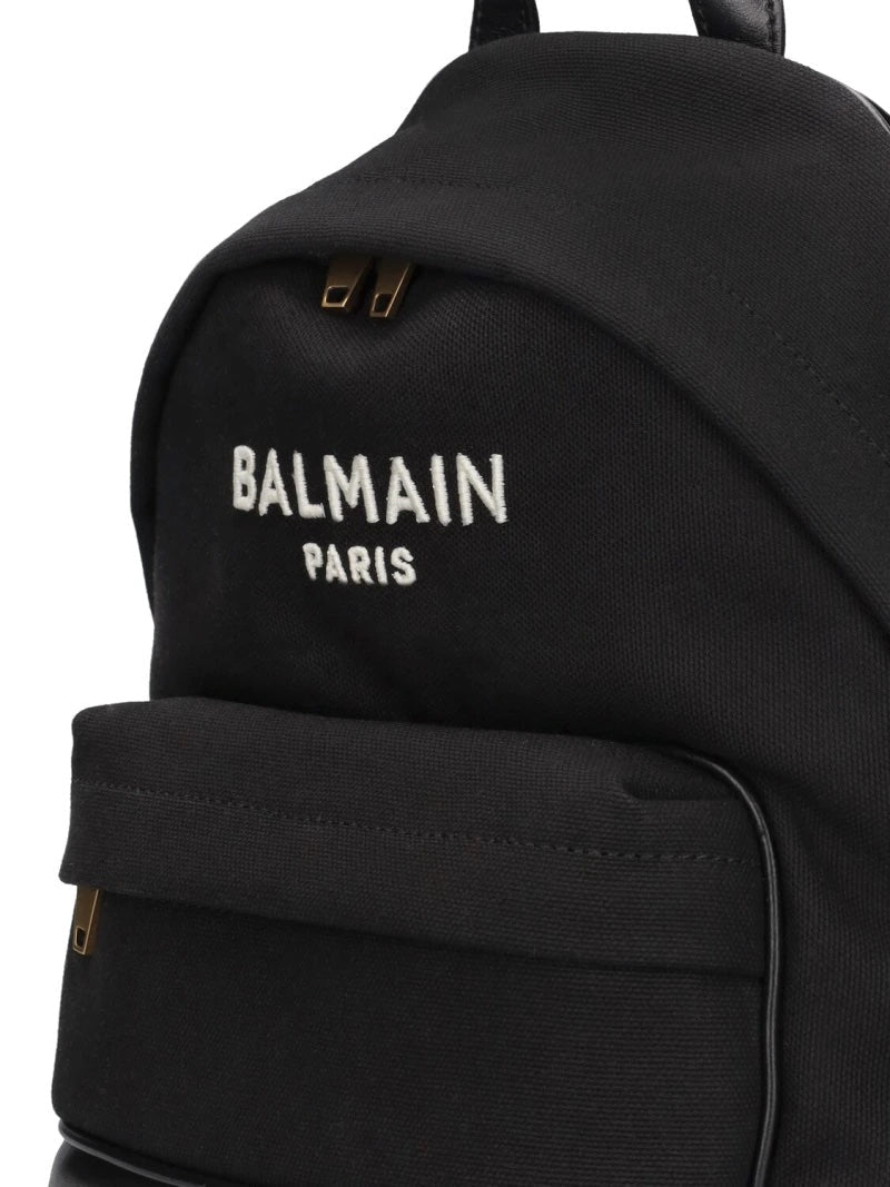 BALMAIN KIDS LOGO EMBROIDERED BACKPACK