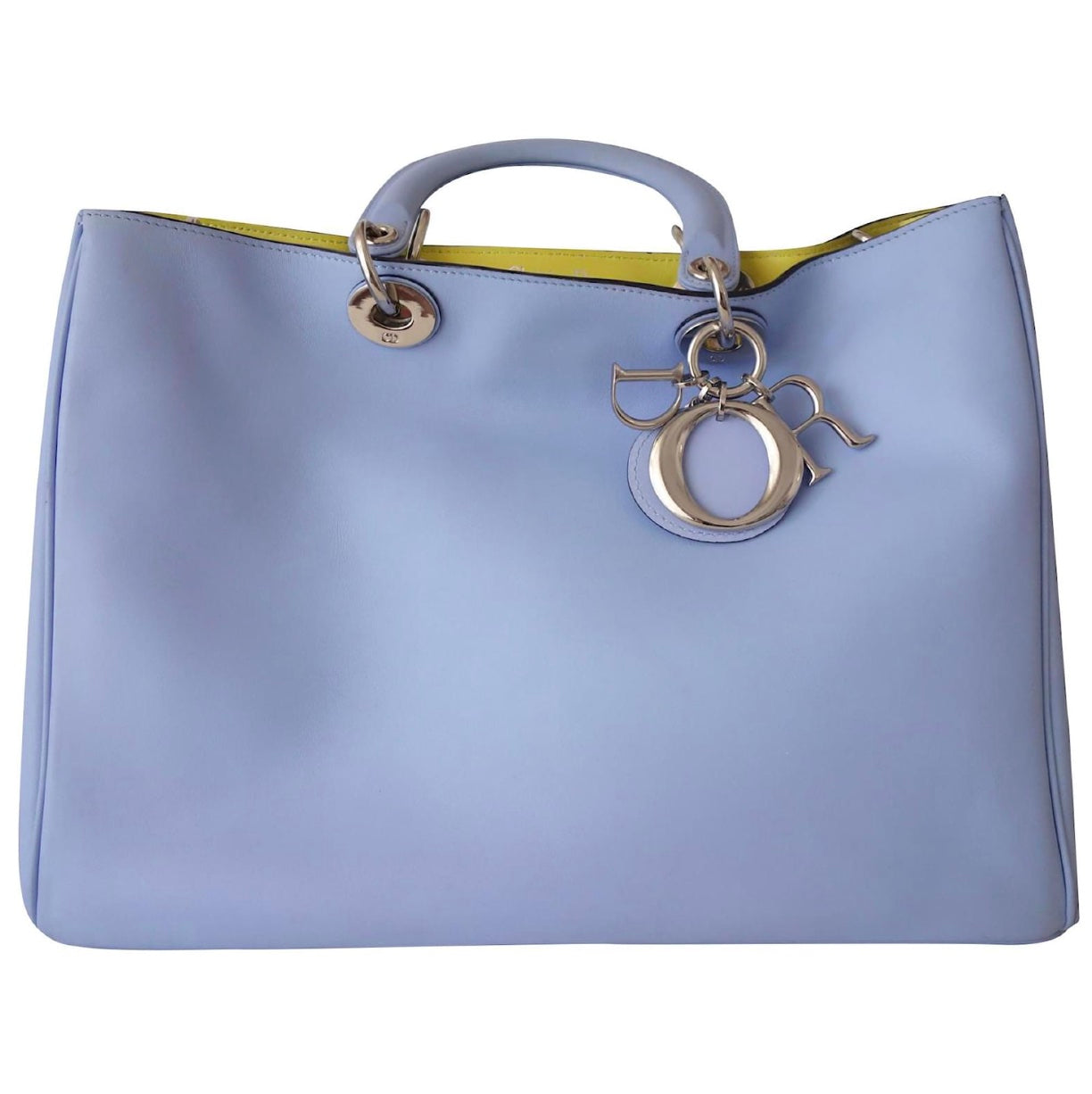 CHRISTIAN DIOR BICOLOR SOFT CALFSKIN DIORSSIMO TOTE BAG