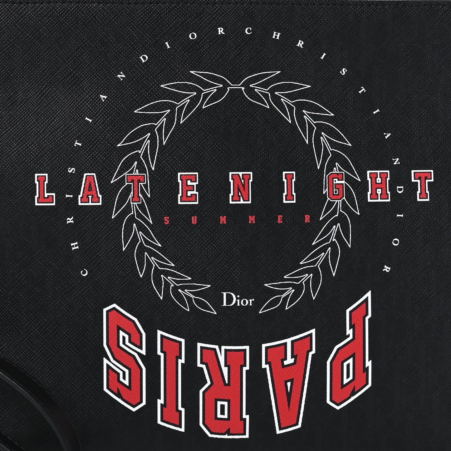 CHRISTIAN DIOR LATENIGHT PARIS CALFSKIN LEATHER CLUTCH WRISTLET