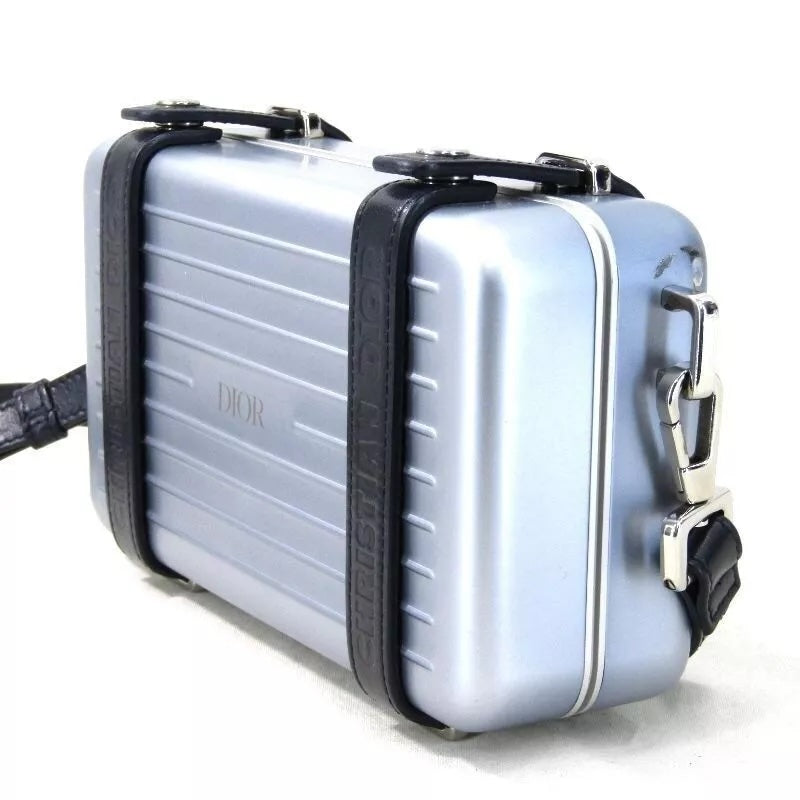 DIOR X RIMOWA ALUMINUM PERSONAL CLUTCH ON STRAP