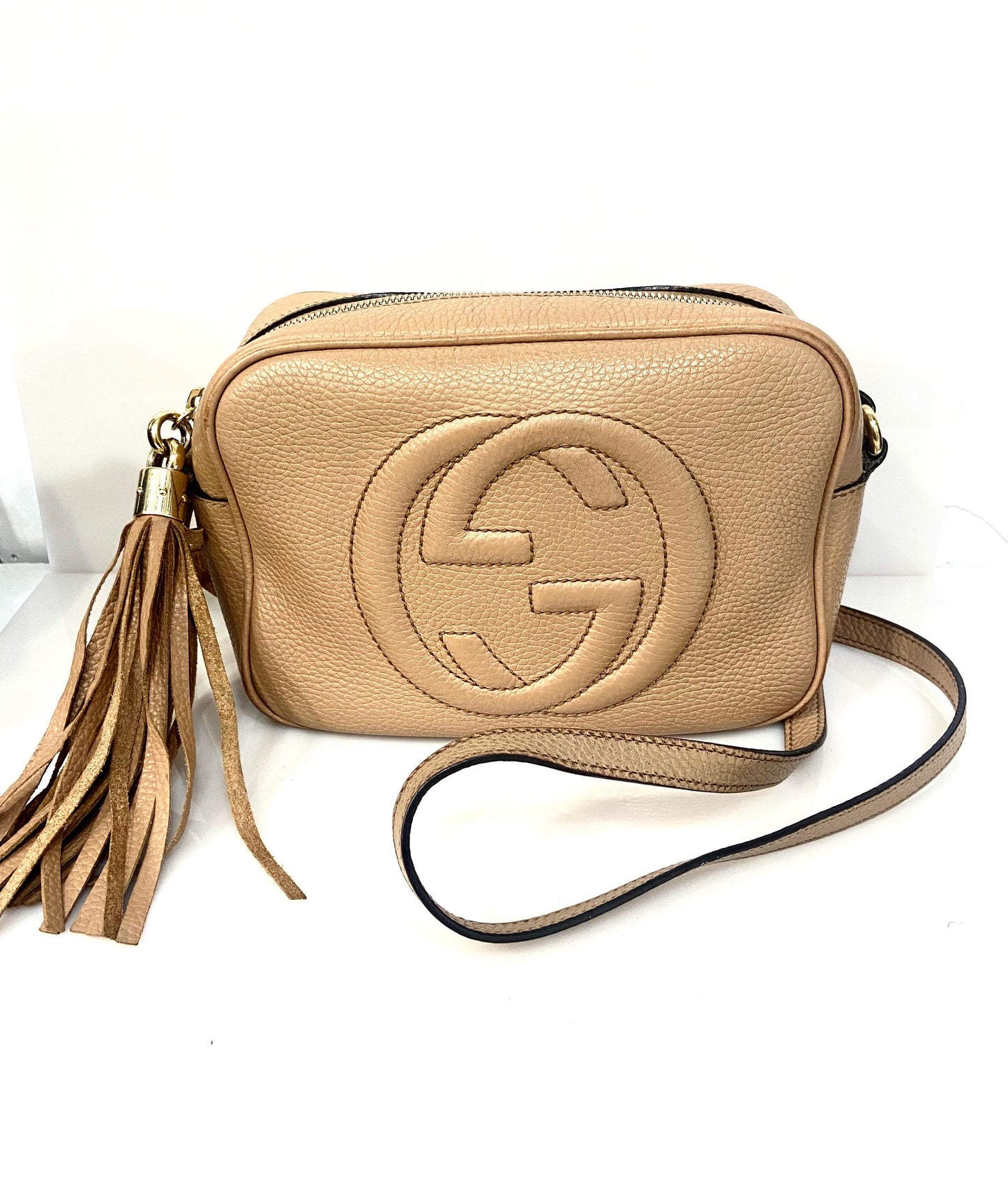GUCCI SOHO CALFSKIN LEATHER DISCO BAG-HS
