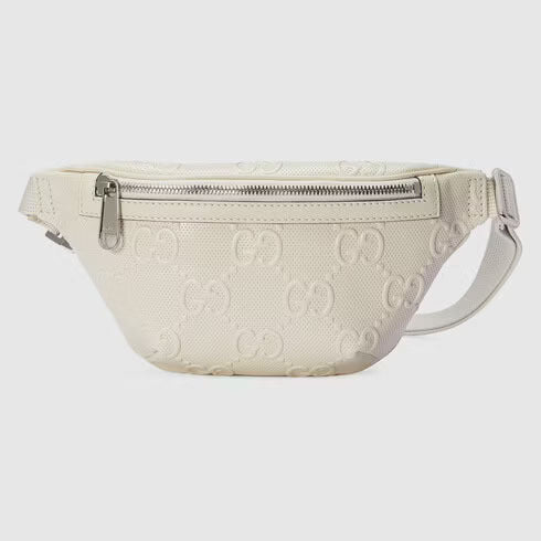 GUCCI GG EMBOSSED LEATHER BELT BAG