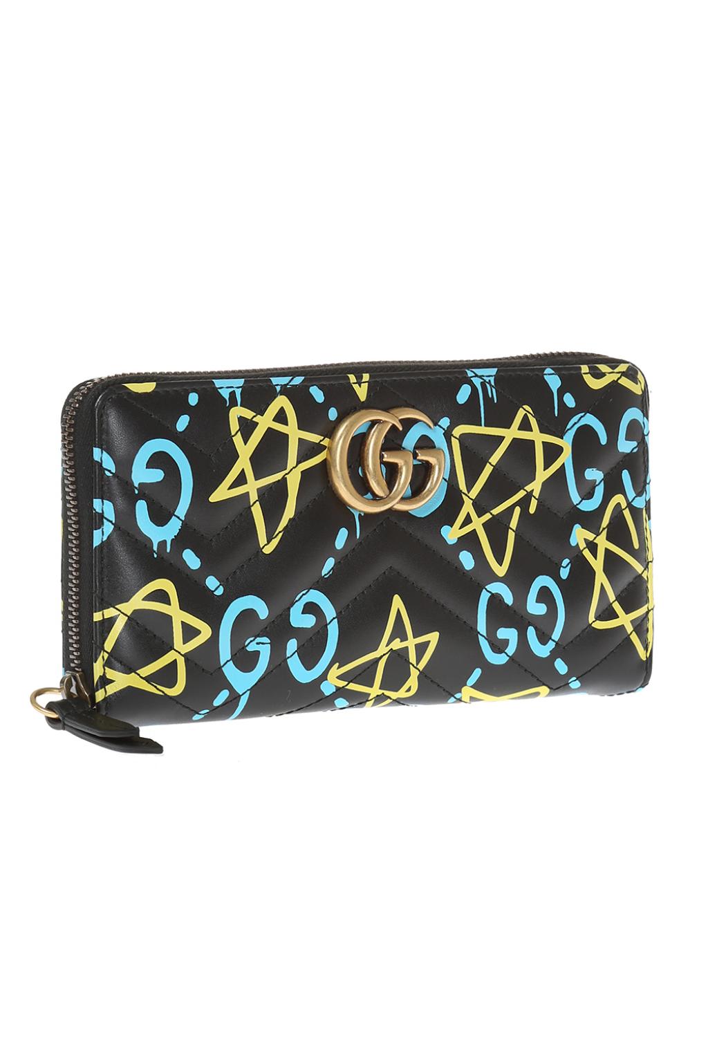 GUCCI GG MARMONT GHOST ZIP AROUND WALLET