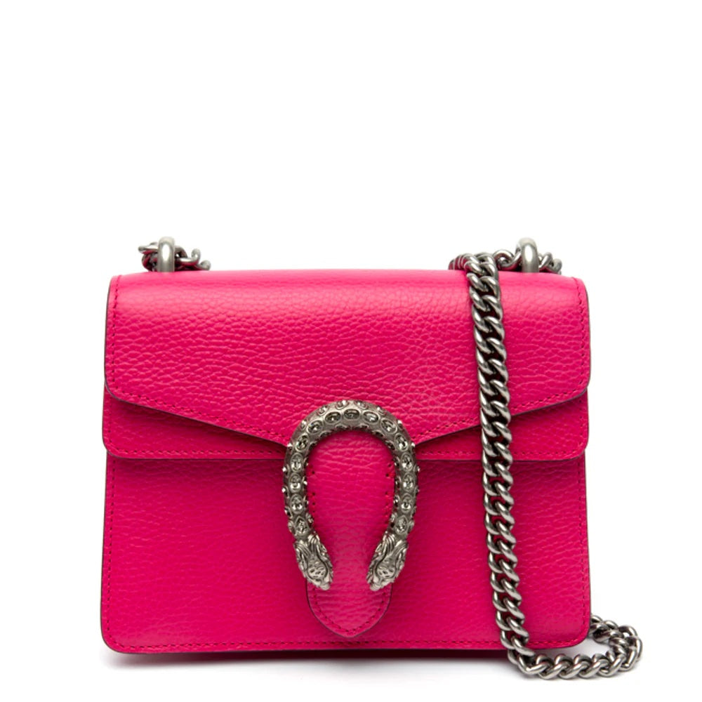 GUCCI GRAINED CALFSKIN LEATHER MINI DIONYSUS BAG