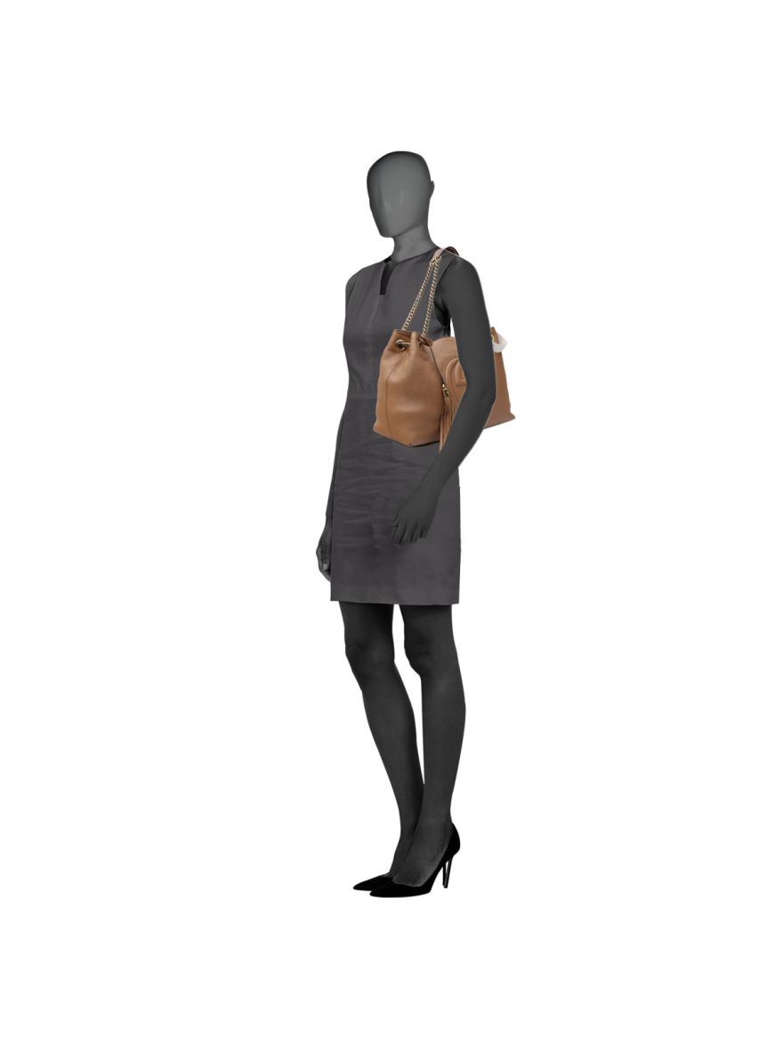 GUCCI PEBBLED CALFSKIN SOHO CHAIN SHOULDER BAG