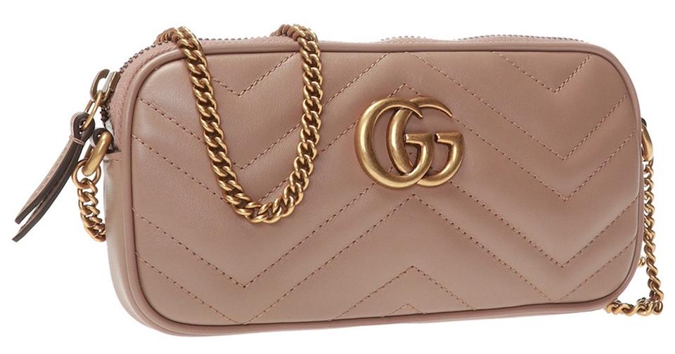 Gucci GG Marmont Matelassé Wallet on a Chain