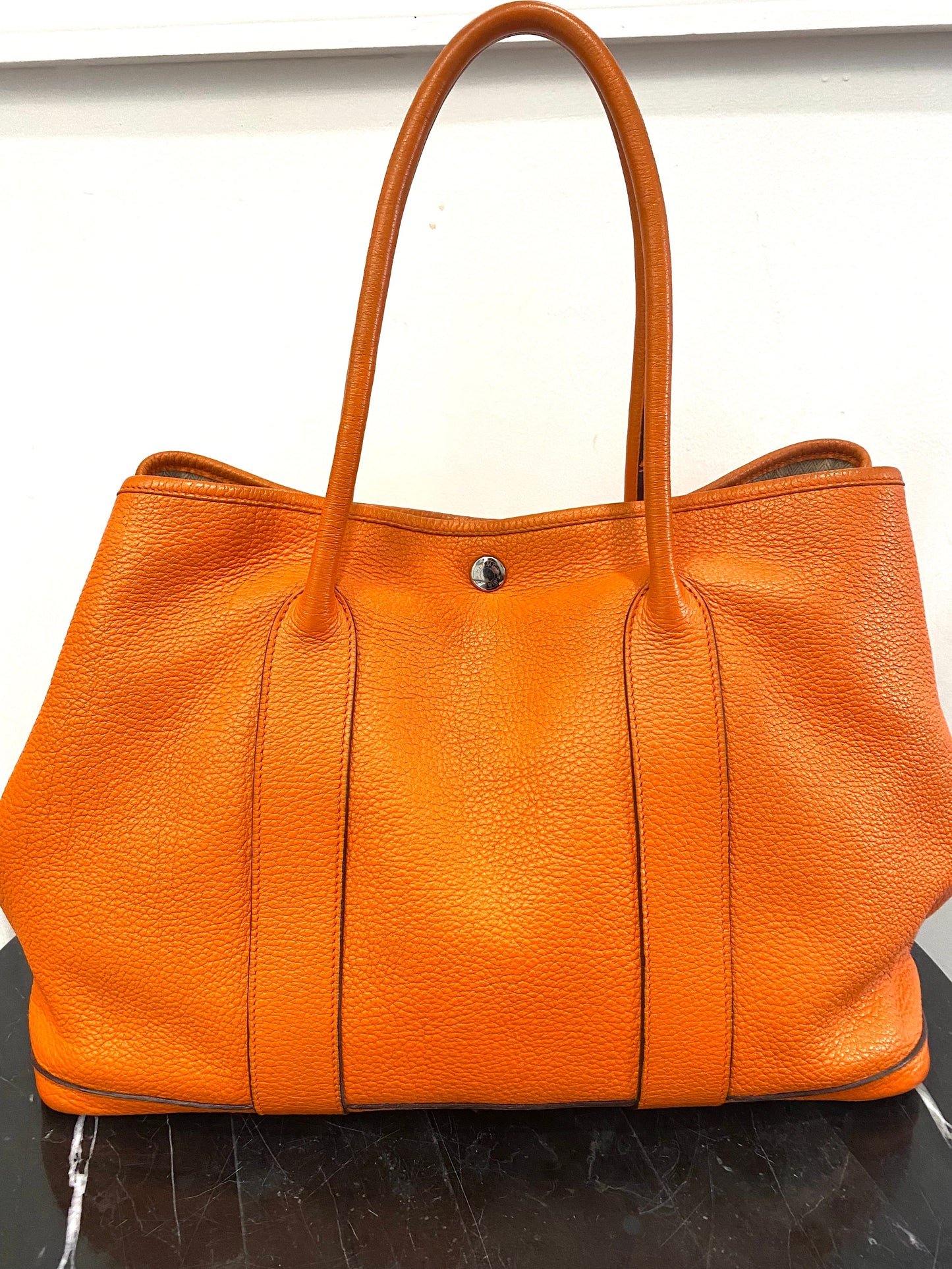 HERMÈS NEGONDA LEATHER GARDEN PARTY 36 TOTE BAG-HS
