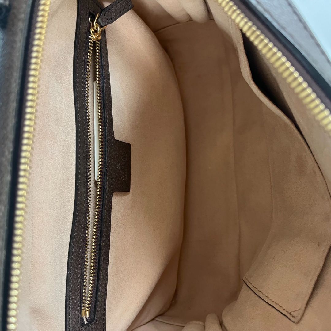 Gucci Beige/Brown GG Supreme Web Ophidia Crossbody Bag