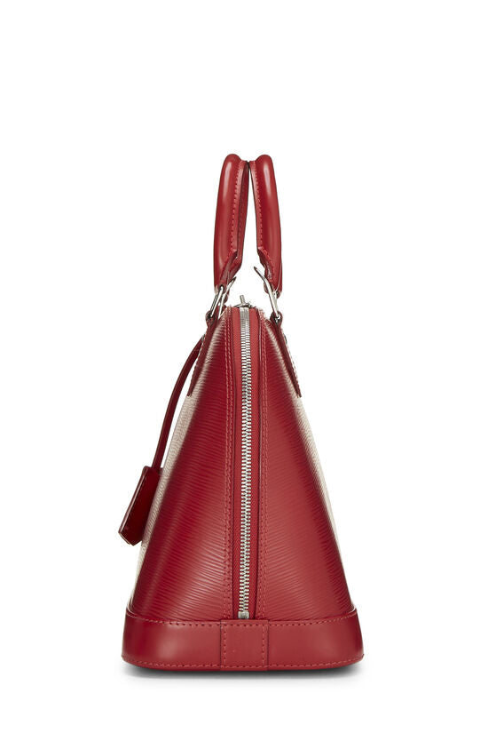 LOUIS VUITTON EPI LEATHER ALMA PM IN RED