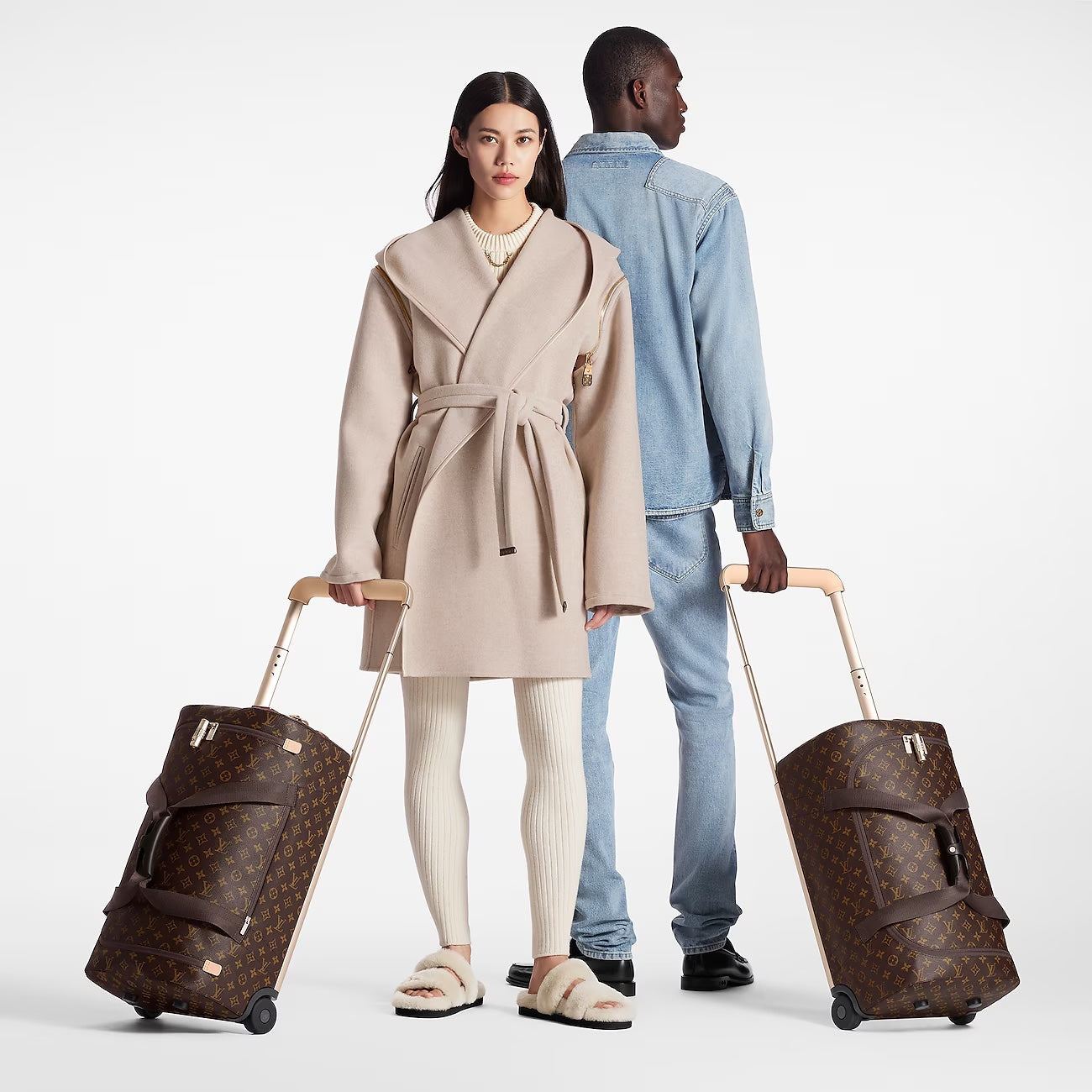 LOUIS VUITTON MONOGRAM JACQUARD KNIT HORIZON SOFT DUFFLE 55 BAG