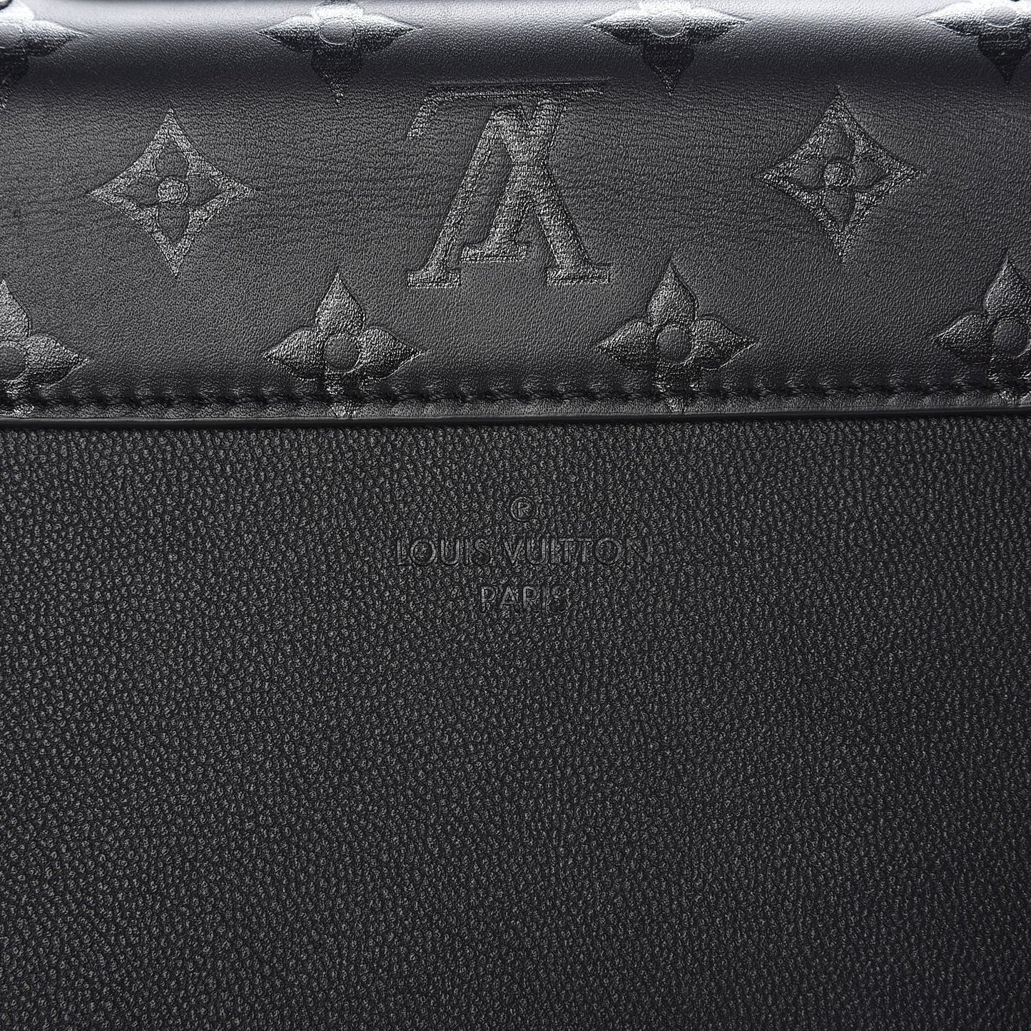 LOUIS VUITTON MONOGRAM CUIR PLUME ECUME VERY CHAIN BAG