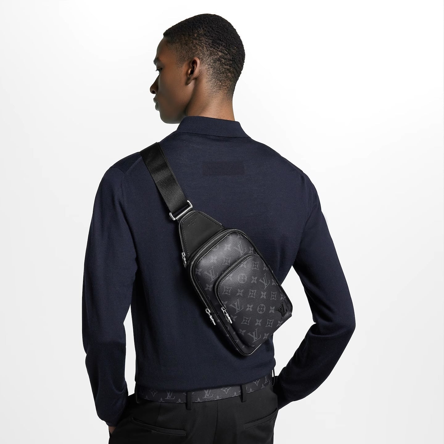 LOUIS VUITTON MONOGRAM ECLIPSE AVENUE SLINGBAG PM BAG