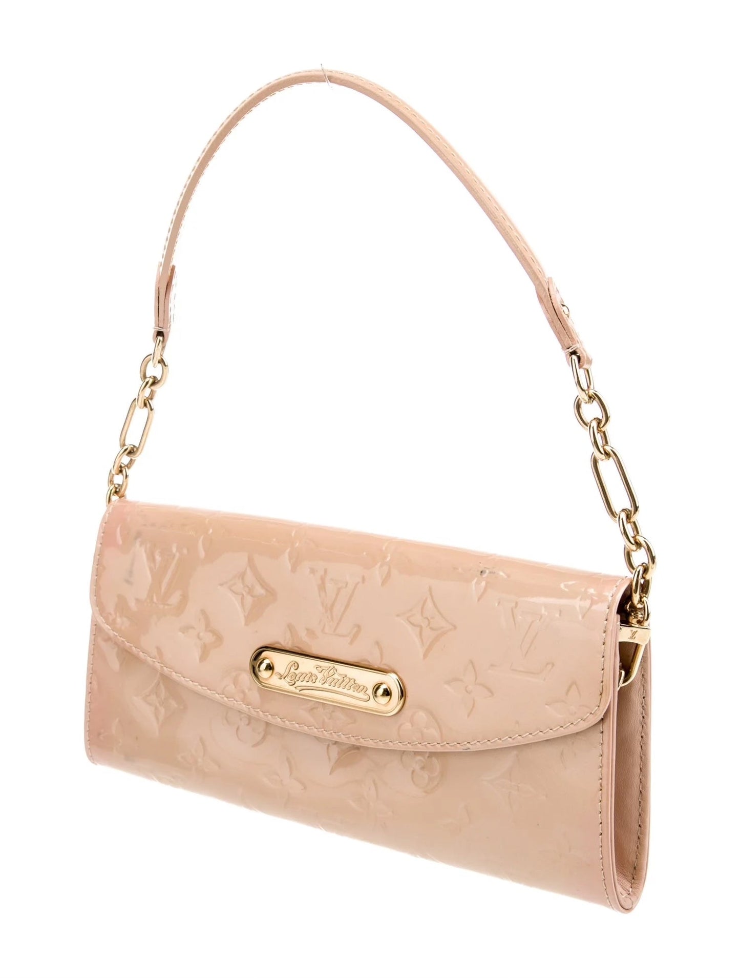 LOUIS VUITTON MONOGRAM VERNIS SUNSET BOULEVARD BAG ROSE FLORENTIN