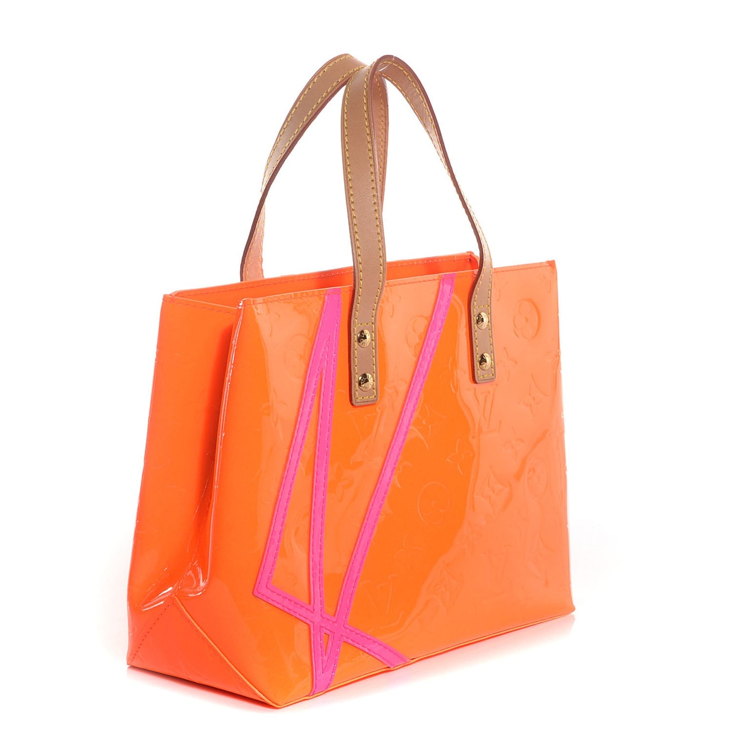 LOUIS VUITTON X ROBERT WILSON FLOU MONOGRAM VERNIS READE PM TOTE