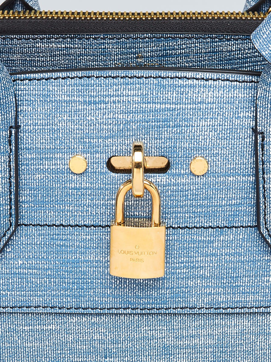 Louis Vuitton Denim EPI Leather City Steamer MM Bag