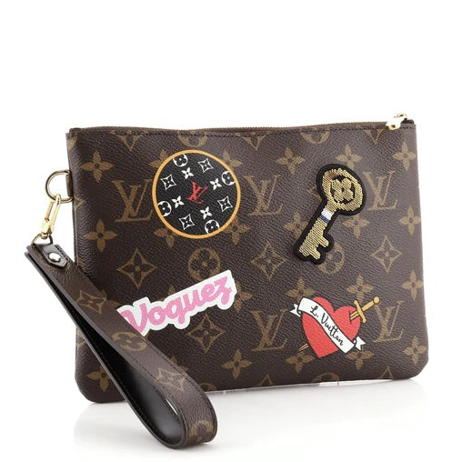 LOUIS VUITTON LIMITED EDITION MONOGRAM PATCH CITY WRISTLET/ CLUTCH BAG
