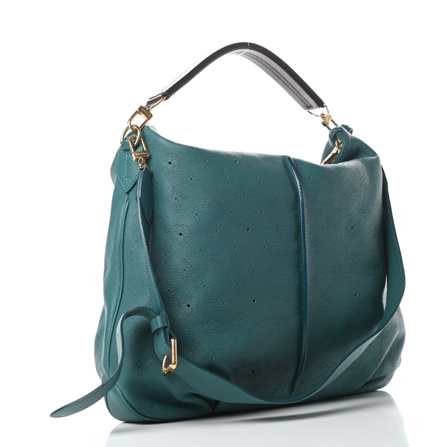 LOUIS VUITTON MAHINA SELENE MM BAG LAGON