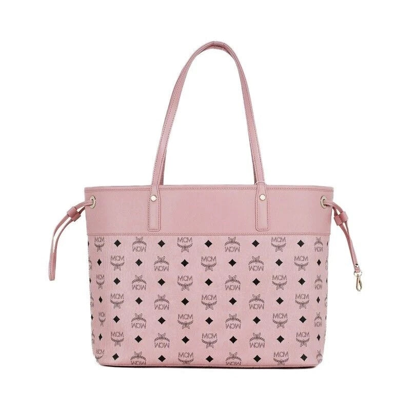 MCM AREN MEDIUM VISETOS LEATHER SHOPPER TOTE BAG