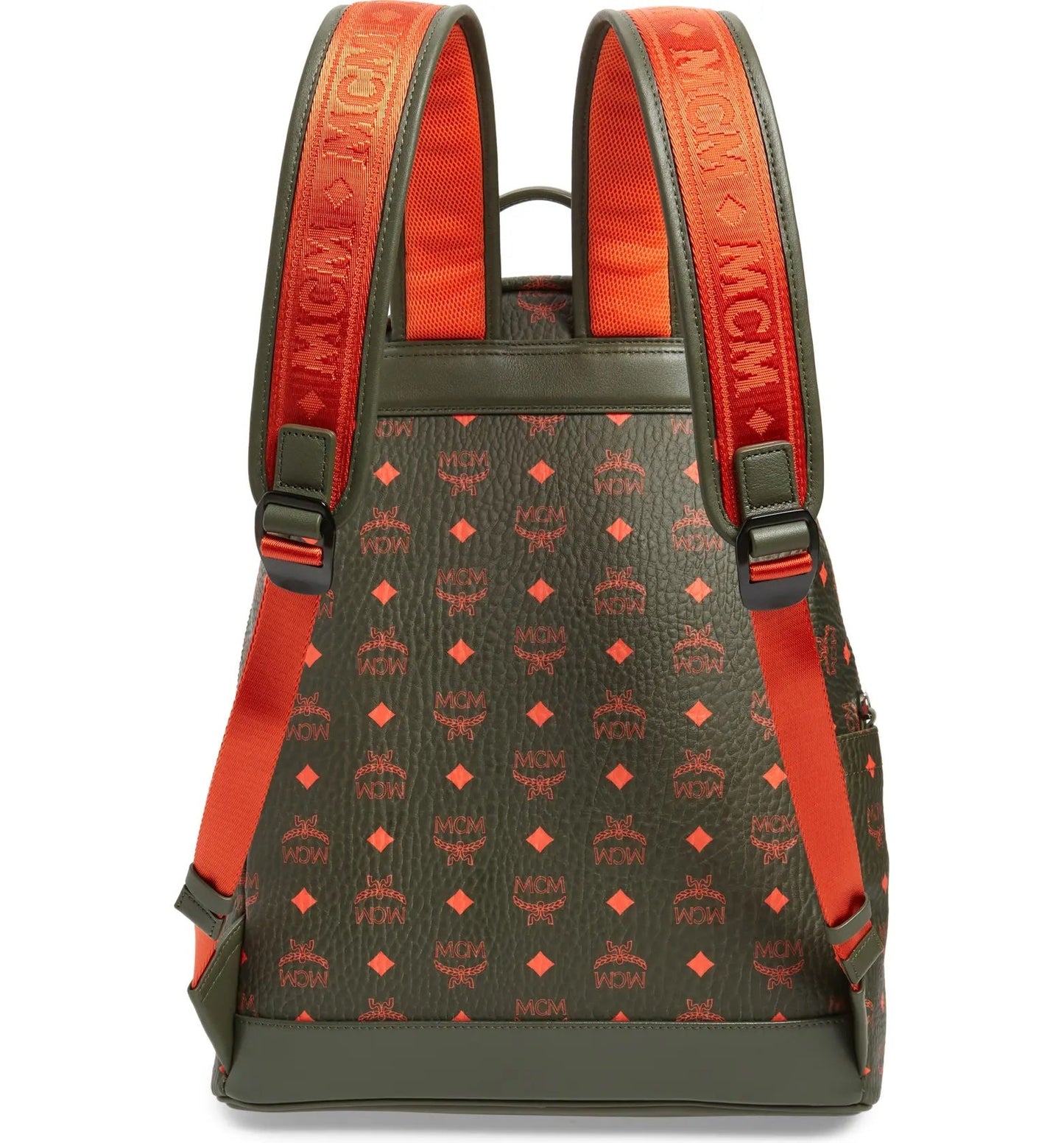 MCM STARK MONOGRAM BACKPACK IN WINTER MOSS