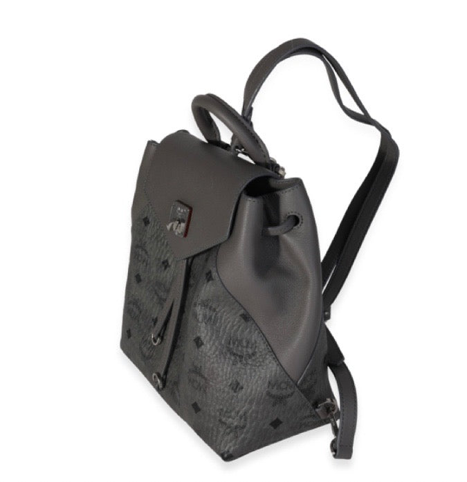 MCM GREY VISETOS SMALL ESSENTIAL BACKPACK