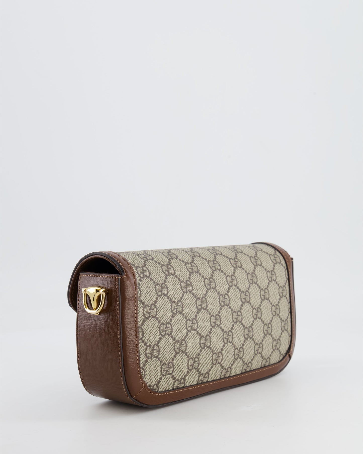 Gucci Beige and Brown Leather Horsebit 1955 Small Shoulder Bag with Gold Hardware RRP £2,130