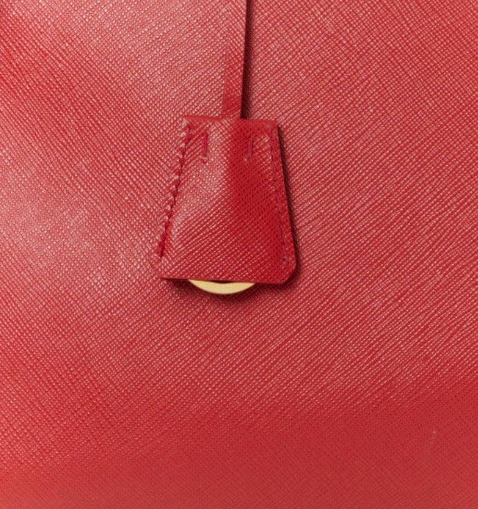 PRADA SAFFIANO LEATHER MEDIUM GALLERIA DOUBLE ZIP TOTE BAG