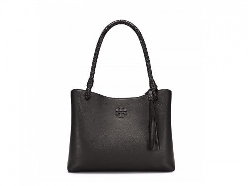 TORY BURCH TAYLOR TRIPLE COMPARTMENT LEATHER TOTE BAG