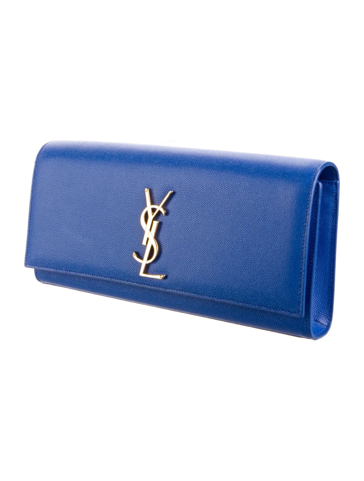 YSL GRAIN DE POUDRE MONOGRAM KATE CLUTCH BAG
