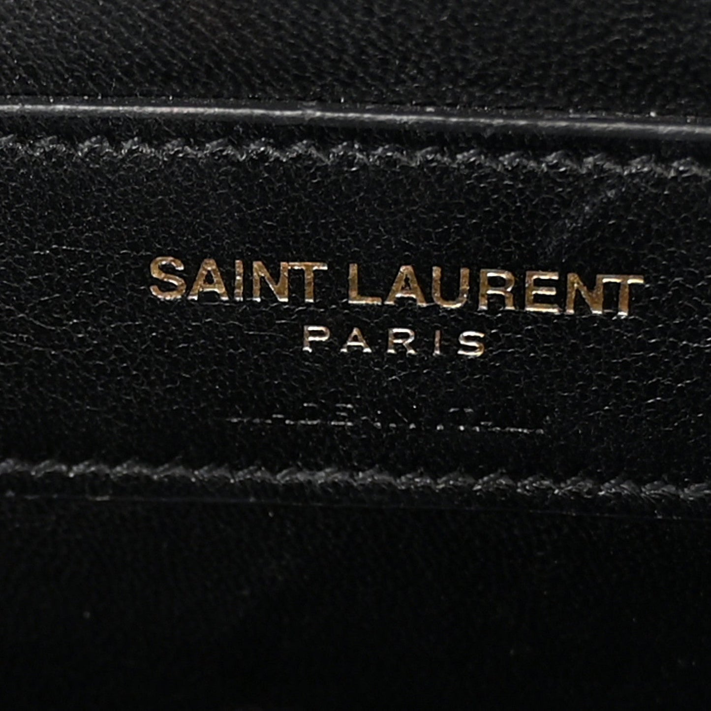 YSL METALLIC CALFSKIN LEATHER MONOGRAM CASSANDRE CLUTCH