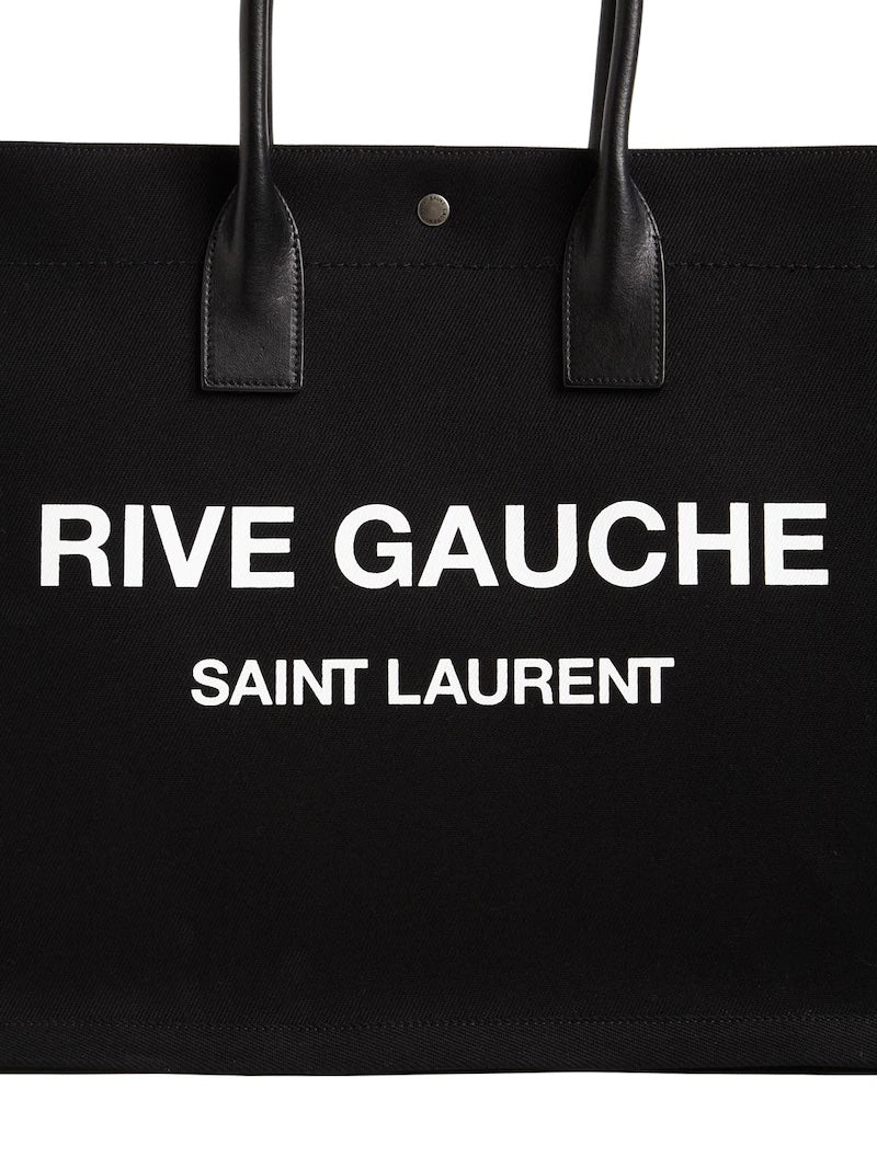 SAINT LAURENT RIVE GAUCHE LARGE TOTE BAG NOIR