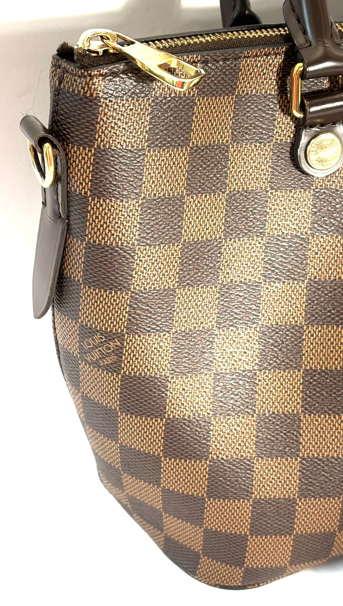 LOUIS VUITTON DAMIER EBENE SIENA PM HANDBAG