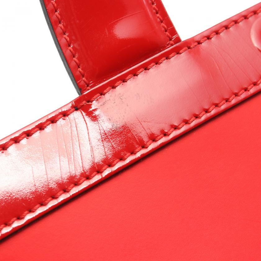 Chanel Chocolate Bar Mademoiselle Tote Bag Black Red White Patent Leather