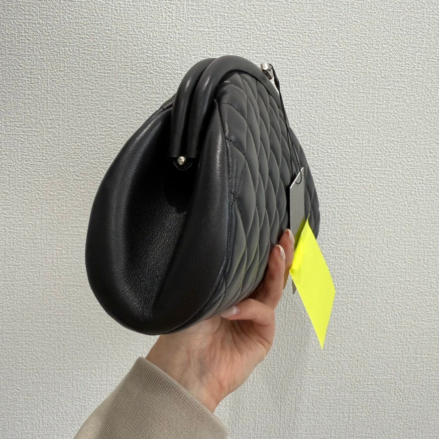 Preloved Chanel Lambskin Clutch Bag Black GT8111