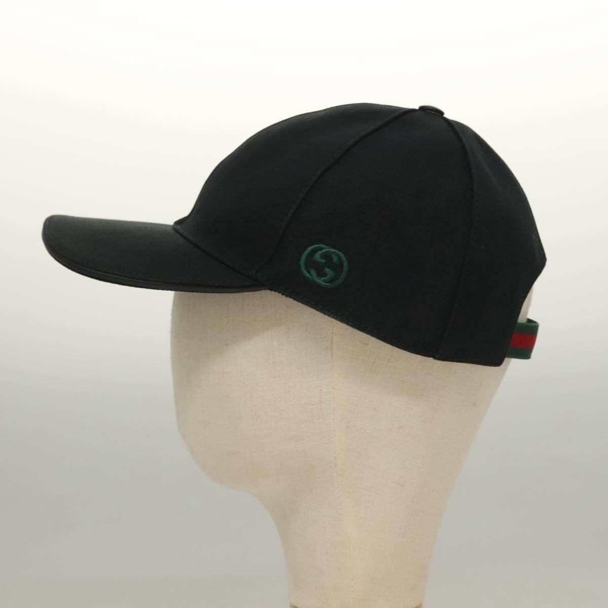Gucci Interlocking G Web Baseball Cap Canvas Black Canvas Head Accessory Accessory