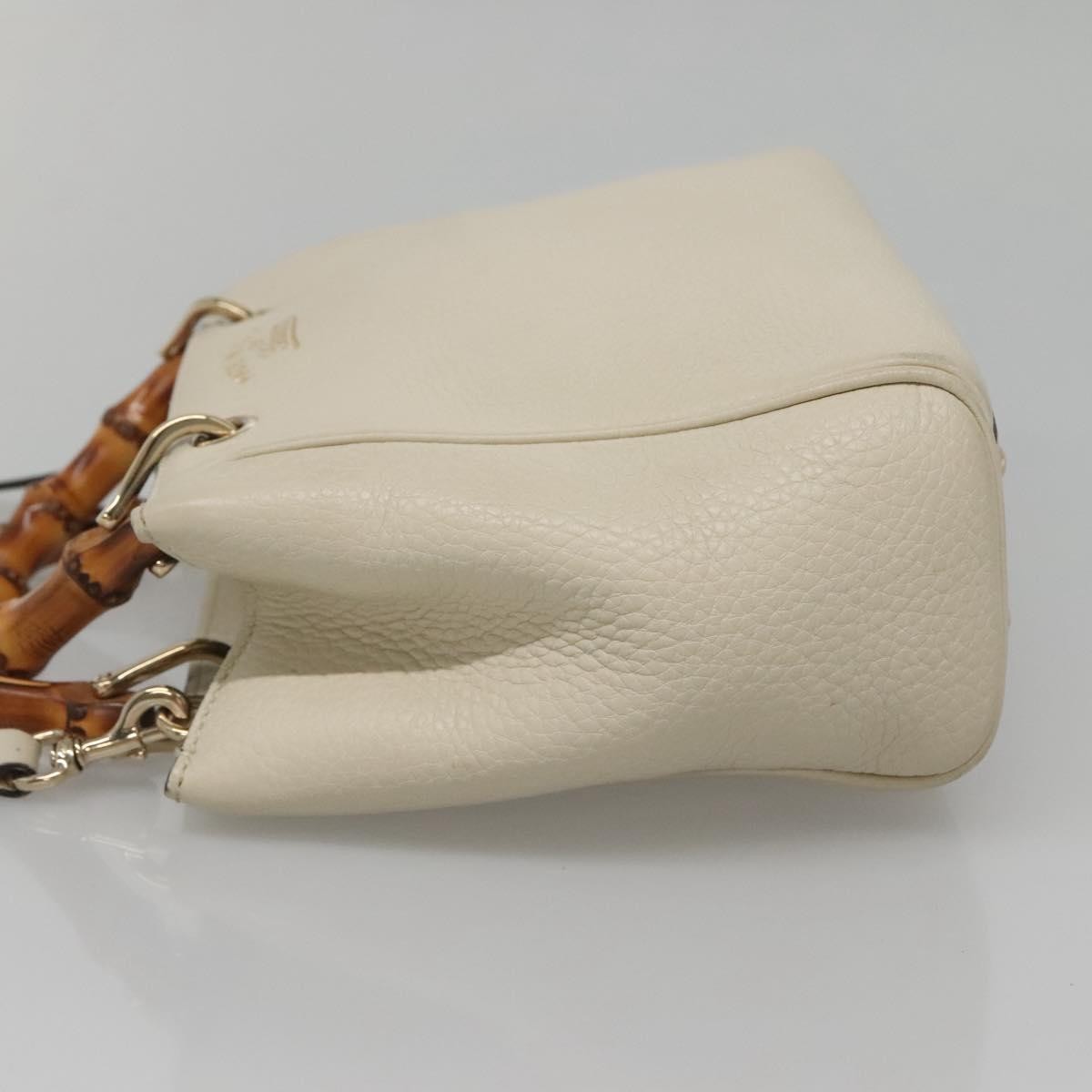 Gucci Bamboo Shopper Bag Leather White Leather Bag