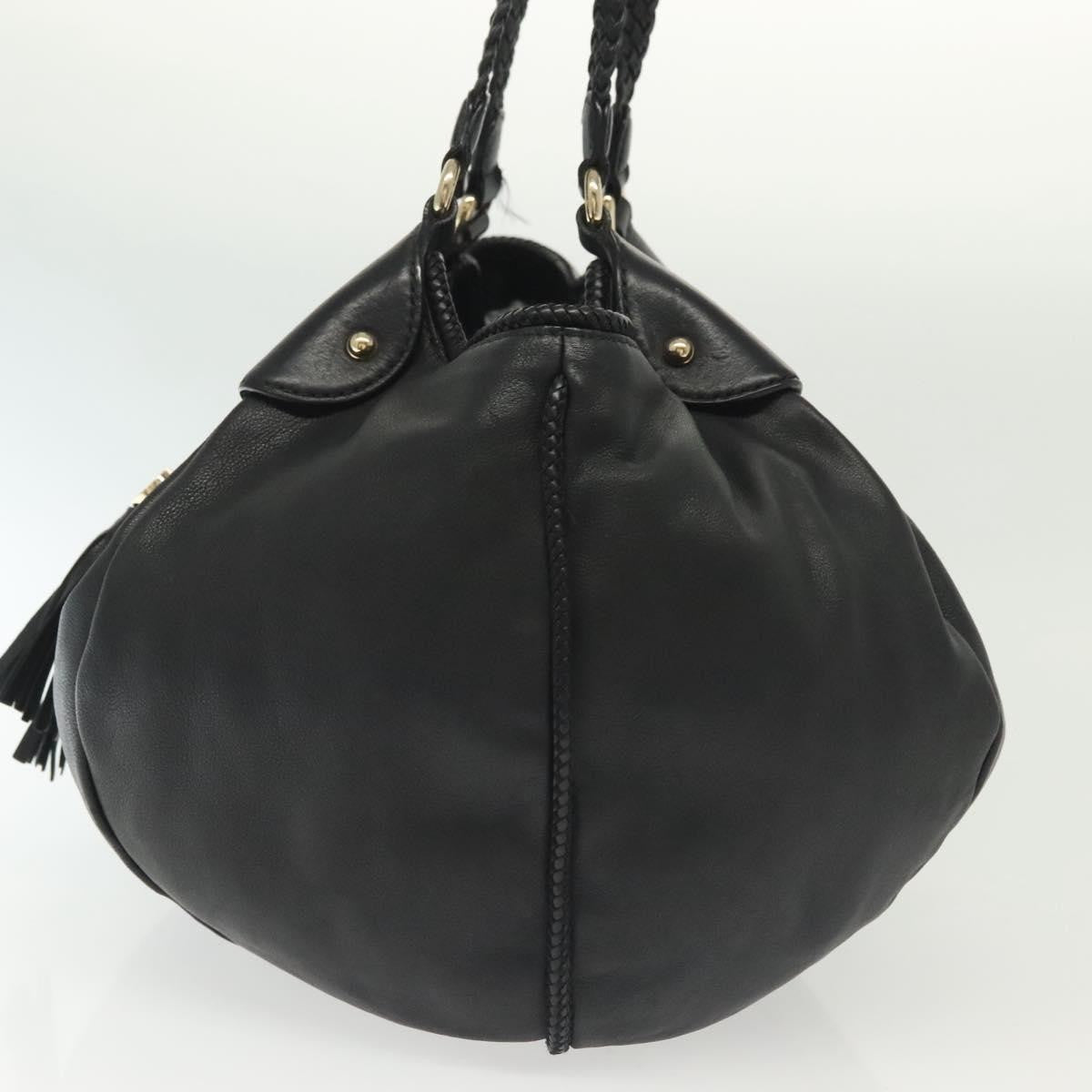 Gucci Marrakech Shoulder Bag Leather Black Leather Tote Bag Bag