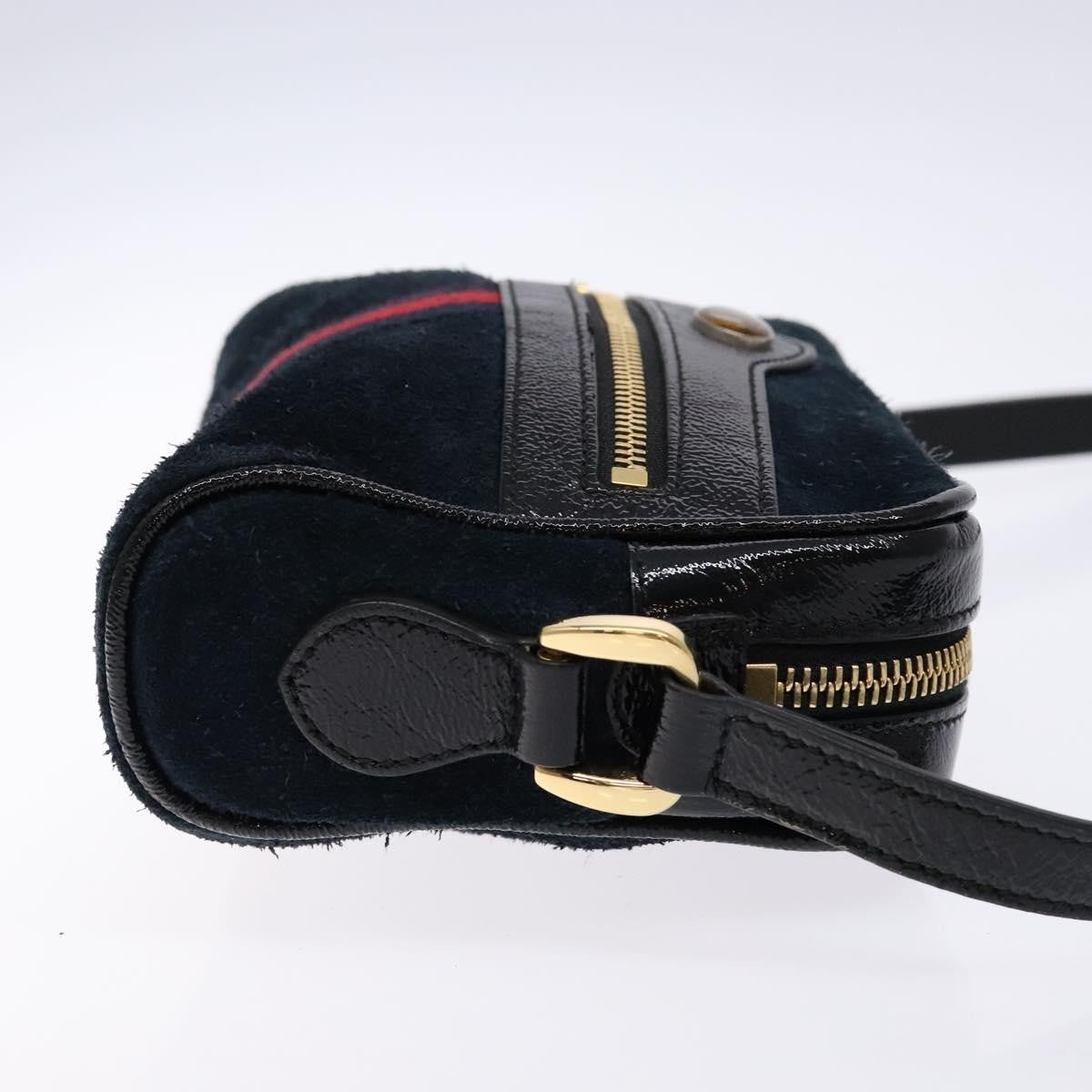 Gucci Ophidia Shoulder Bag Suede Navy Suede Shoulder Bag Bag